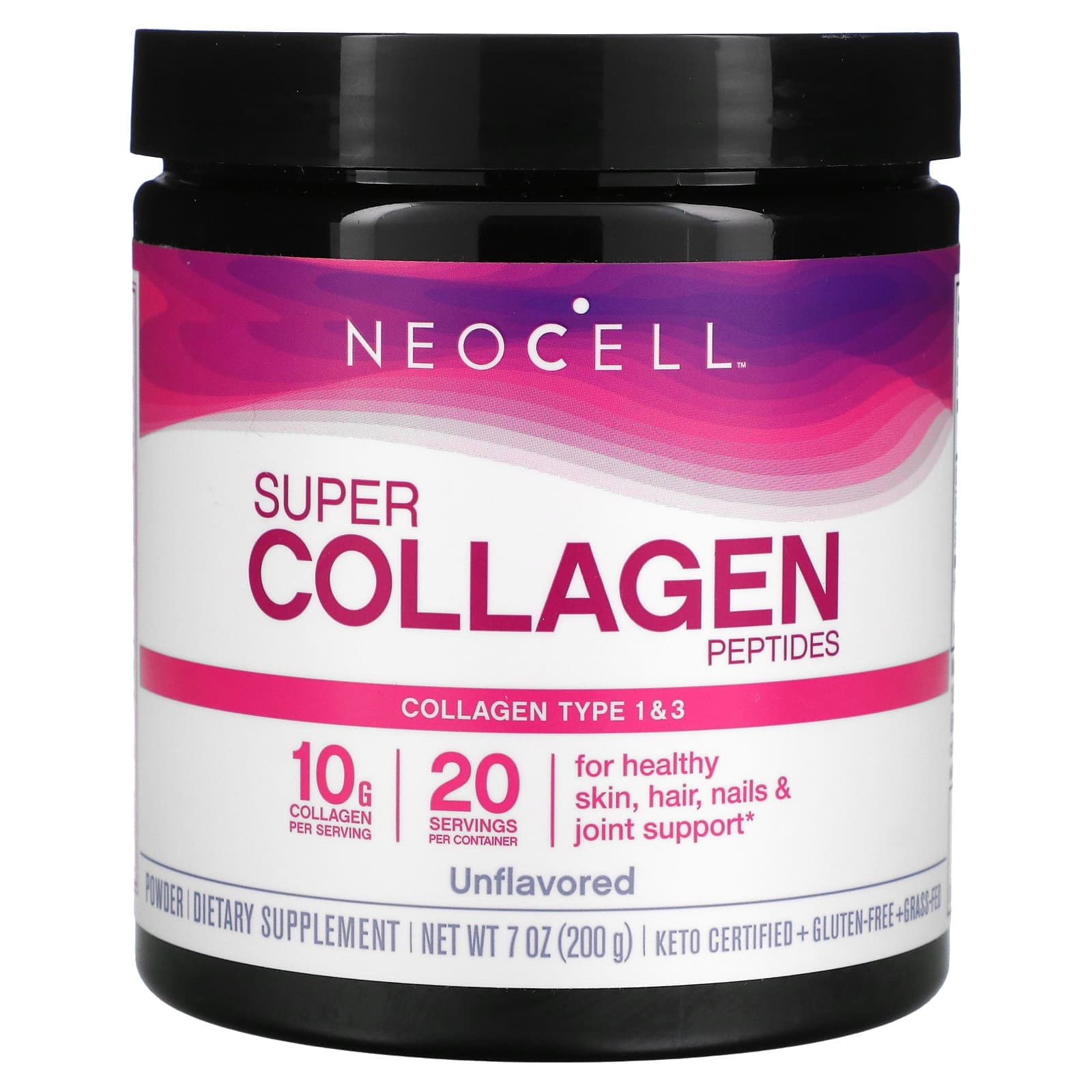 NeoCell, Péptidos Super Collagen, Sin sabor, 200 g (7 oz)