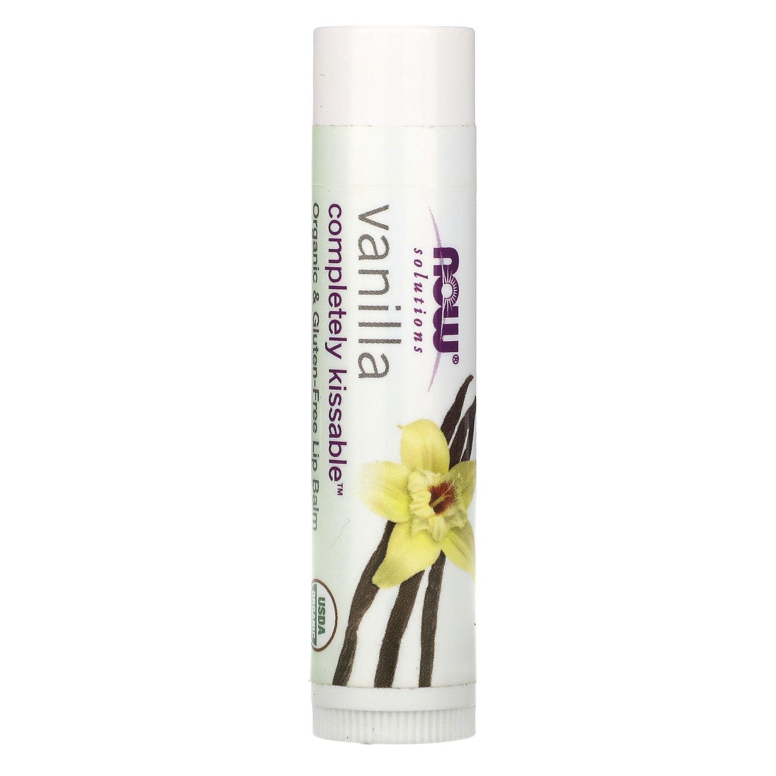 Now Foods, Solutions, Bálsamo Labial Completamente Atractivo, Vanilla , 0.15 oz (4.25 g)