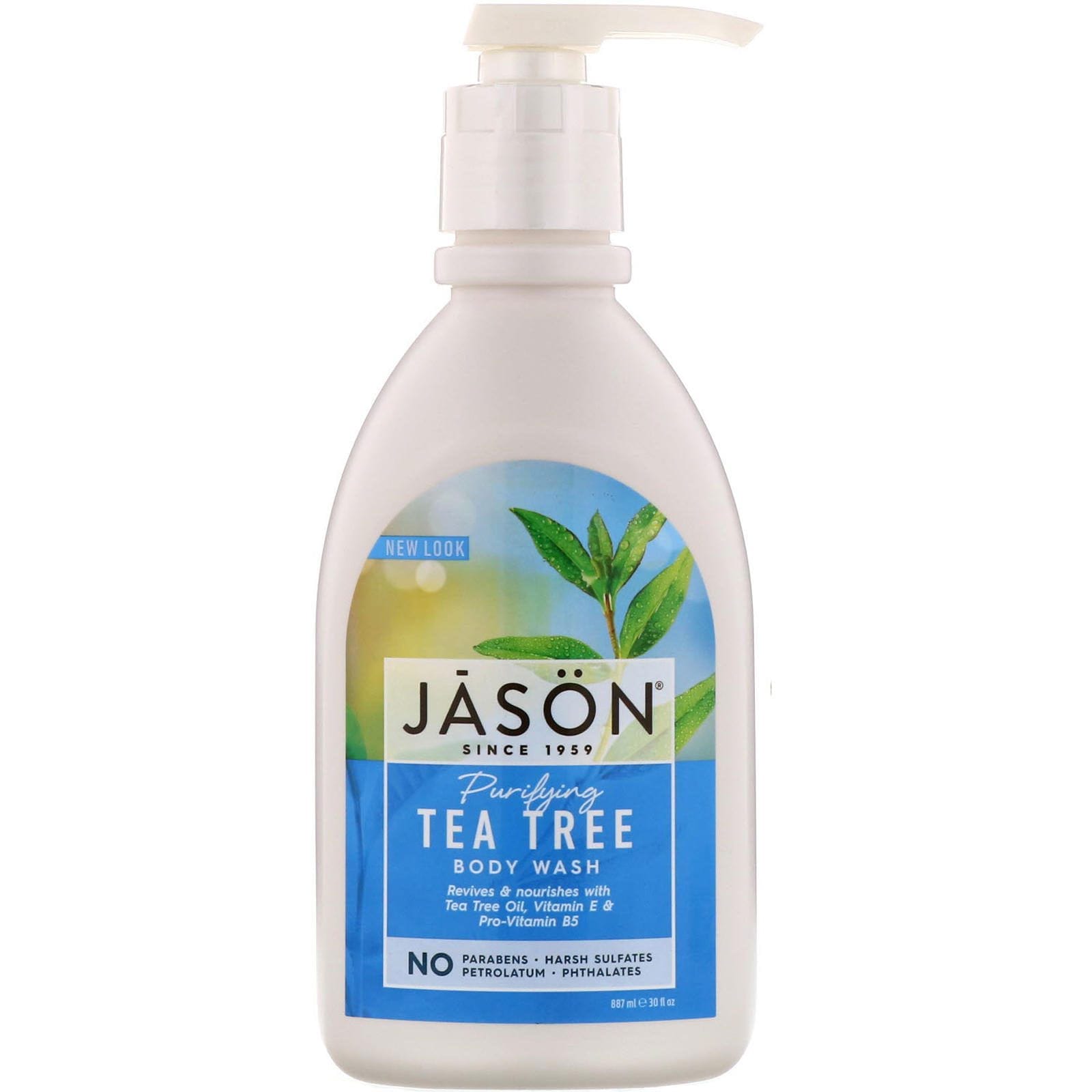 Jason Natural, Jabón corporal, árbol del té purificante, 30 fl oz (887 ml)