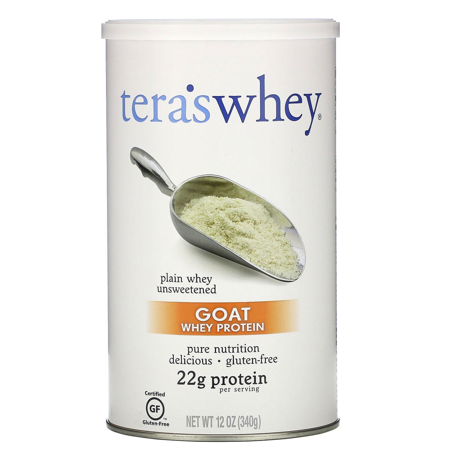 Tera's Whey, Proteína de suero de leche de cabra, Suero de leche natural sin endulzar, 340 g (12 oz)