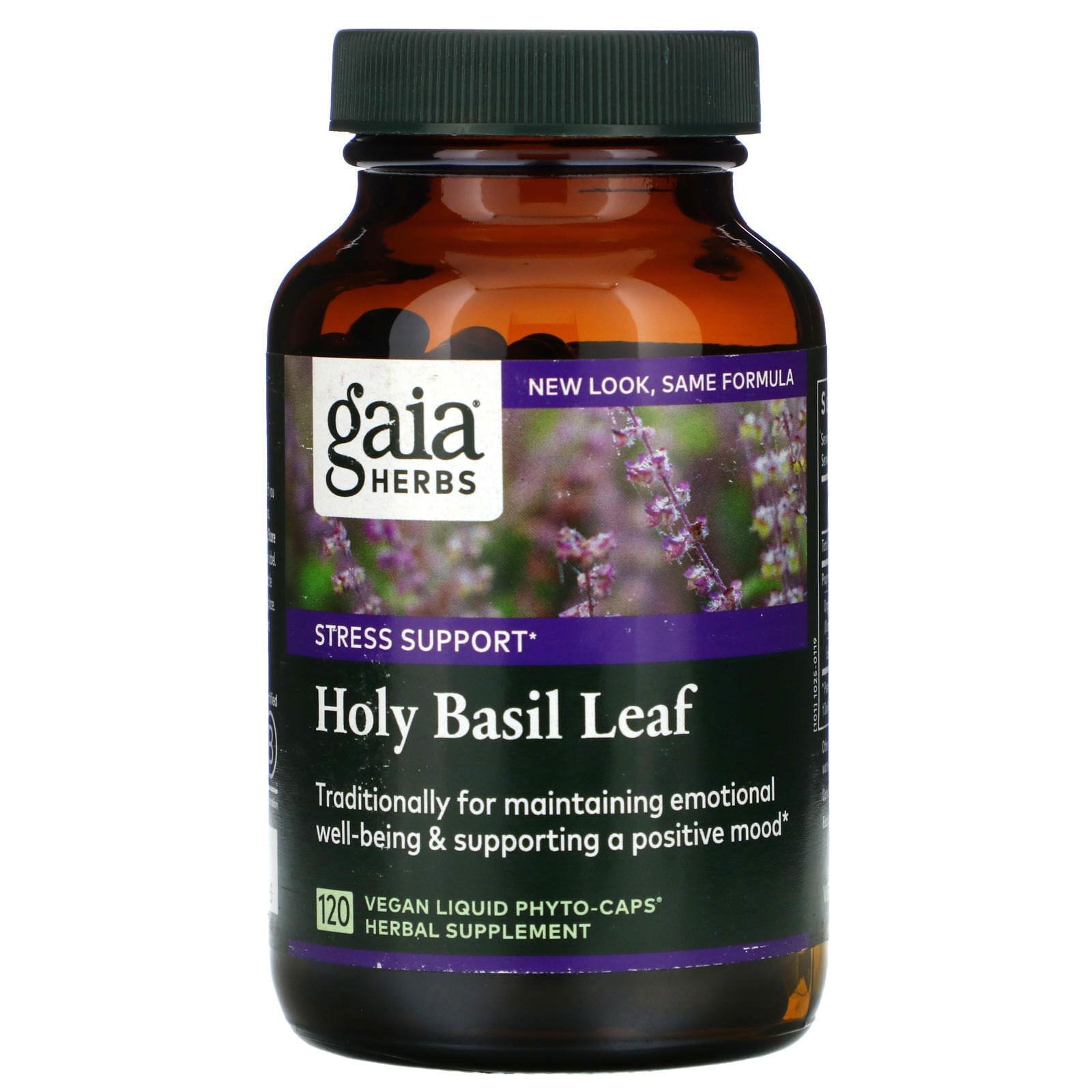 Gaia Herbs, Hoja de albahaca morada, 120 cápsulas Liquid Phyto-Caps veganas