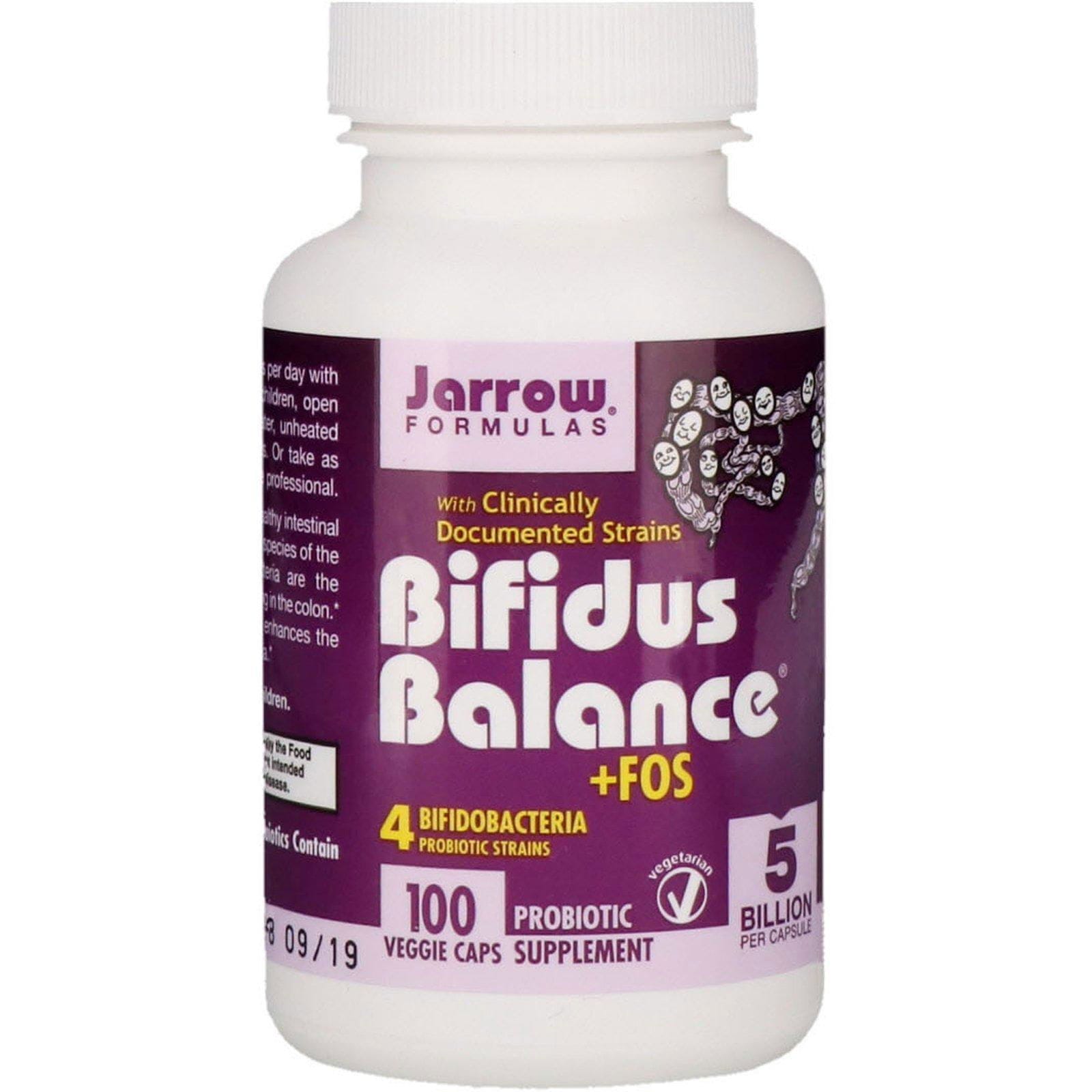 Jarrow Formulas, Bifidus Balance +FOS, 100 cápsulas vegetarianas (Ice)