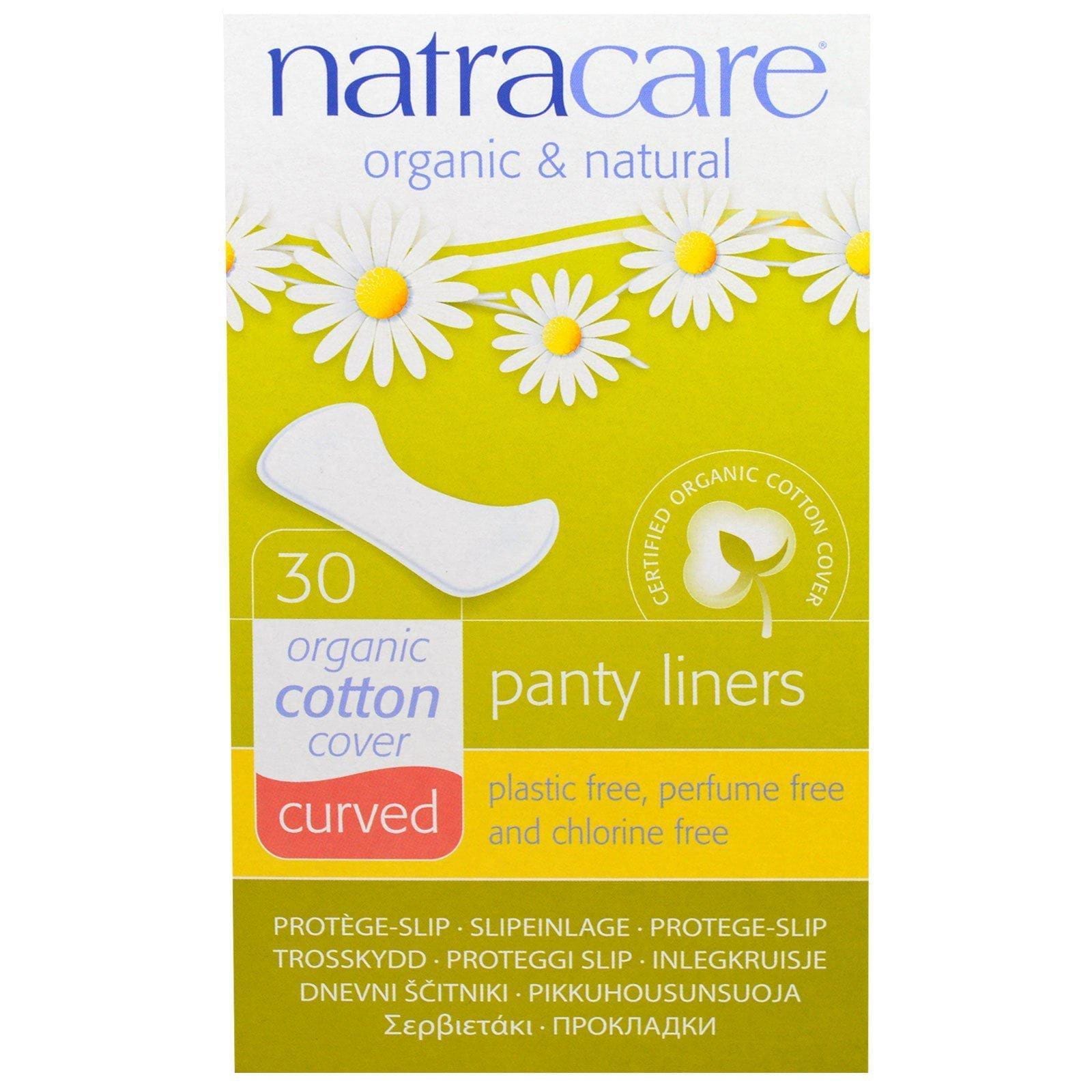Natracare, Protectores diarios orgánicos y naturales, Curvos, 30 protectores