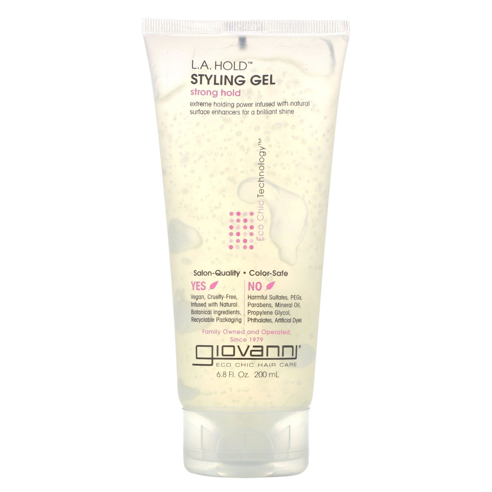 Giovanni, L.A. Natural, Gel para Estilizar, Fuerte, 6.8 fl oz (200 ml)