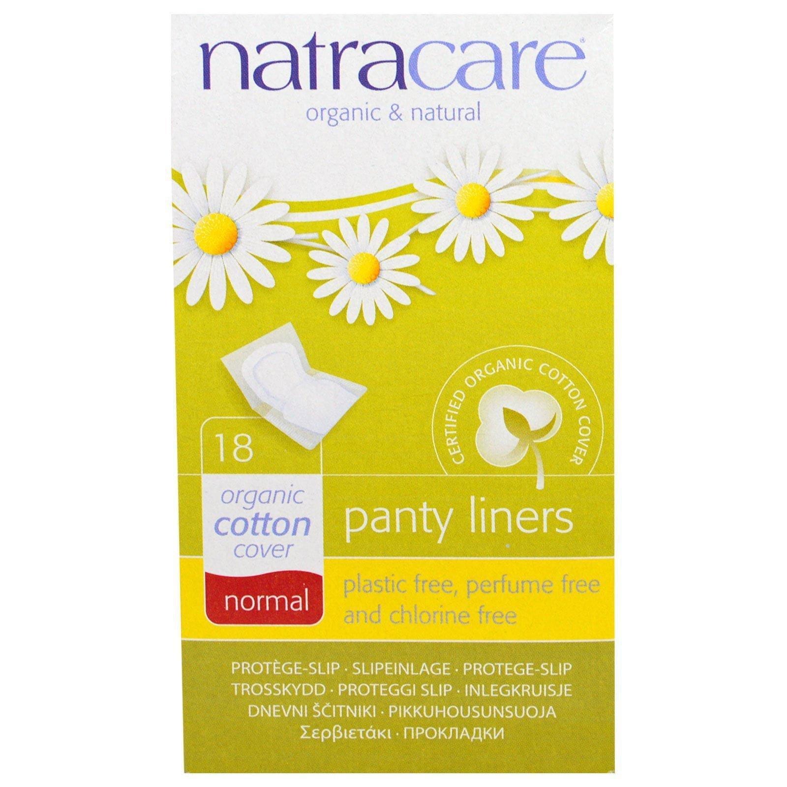 Natracare, Protectores diarios orgánicos y naturales, Normal, 18 protectores