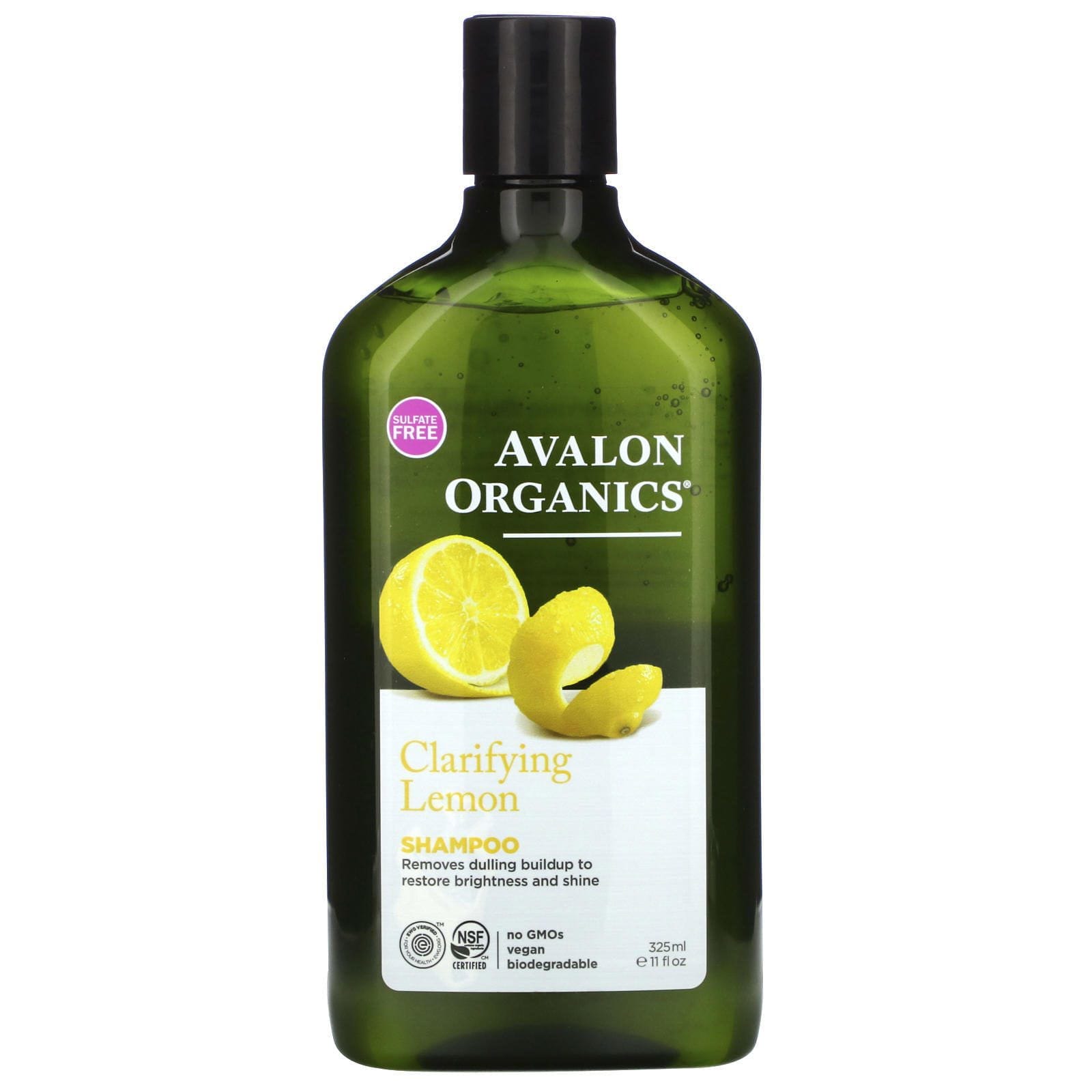 Avalon Organics, Champú, Limón Clarificante, 11 fl oz (325 ml)