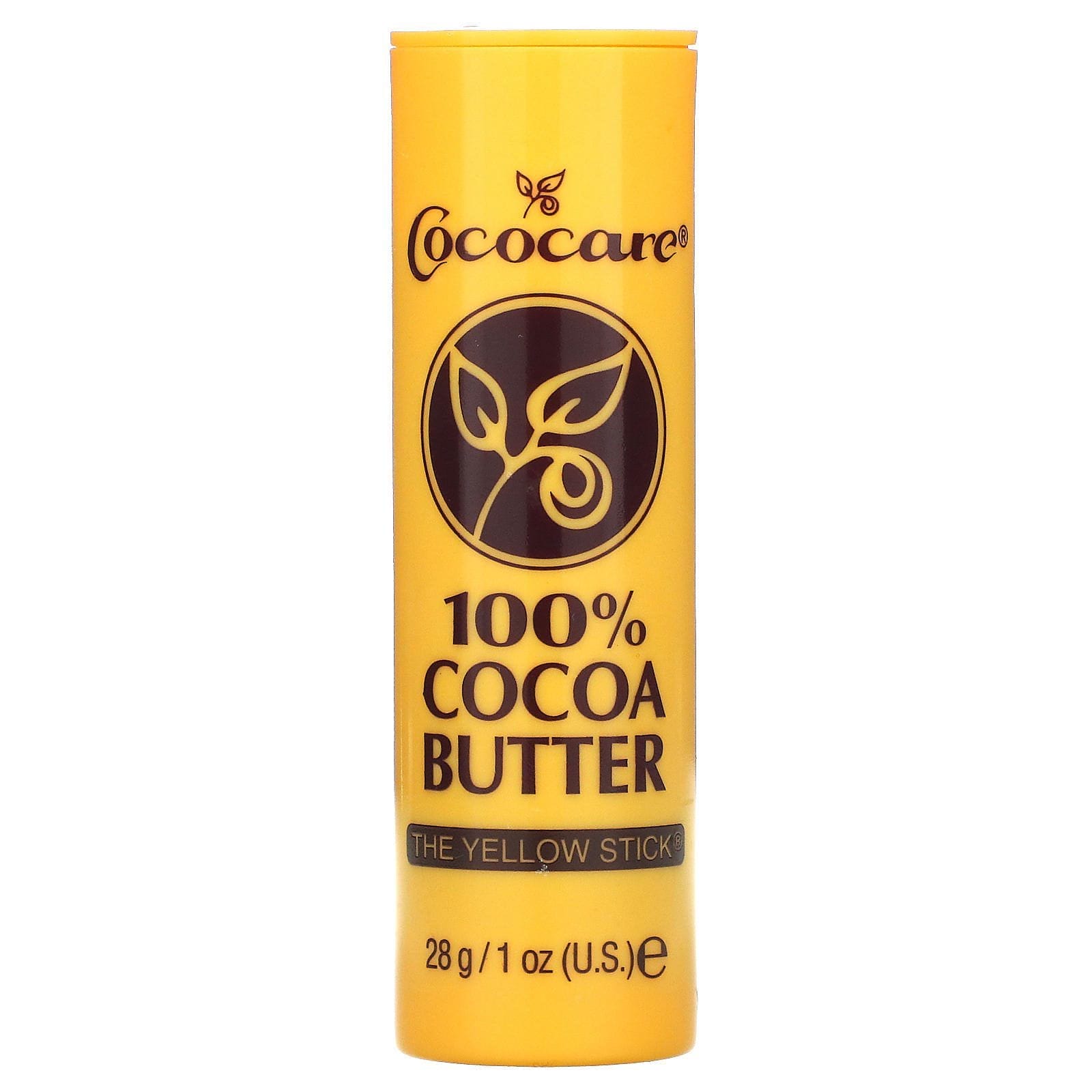 Cococare, The Yellow Stick, 100 % manteca de cacao, 28 g (1 oz)