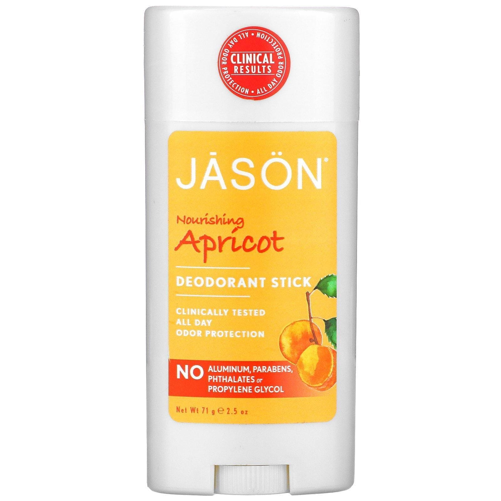 Jason Natural, Desodorante en Barra, Chabacano Nutritivo, 2.5 oz (71 g)