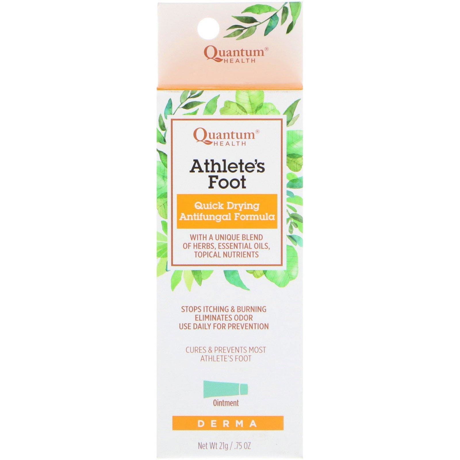 Quantum Health, Athlete's Foot, Fórmula antihongos de rápido secado, 75 oz (21 g)