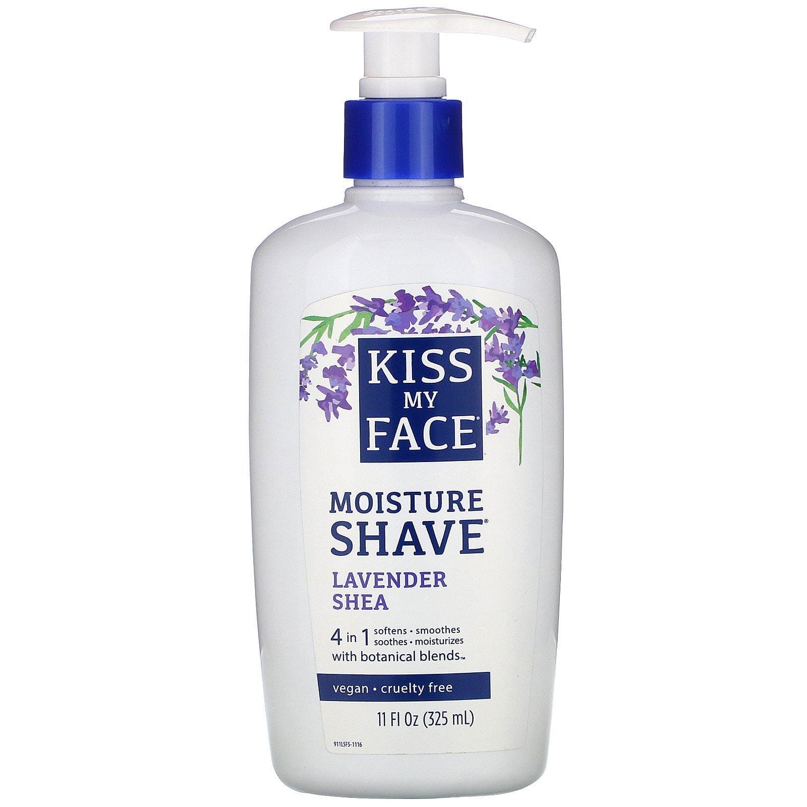 Kiss My Face, Moisture Shave, Lavender Shea (Crema para afeitar con humectación, Lavanda y Karité), 11 fl oz (325 ml)