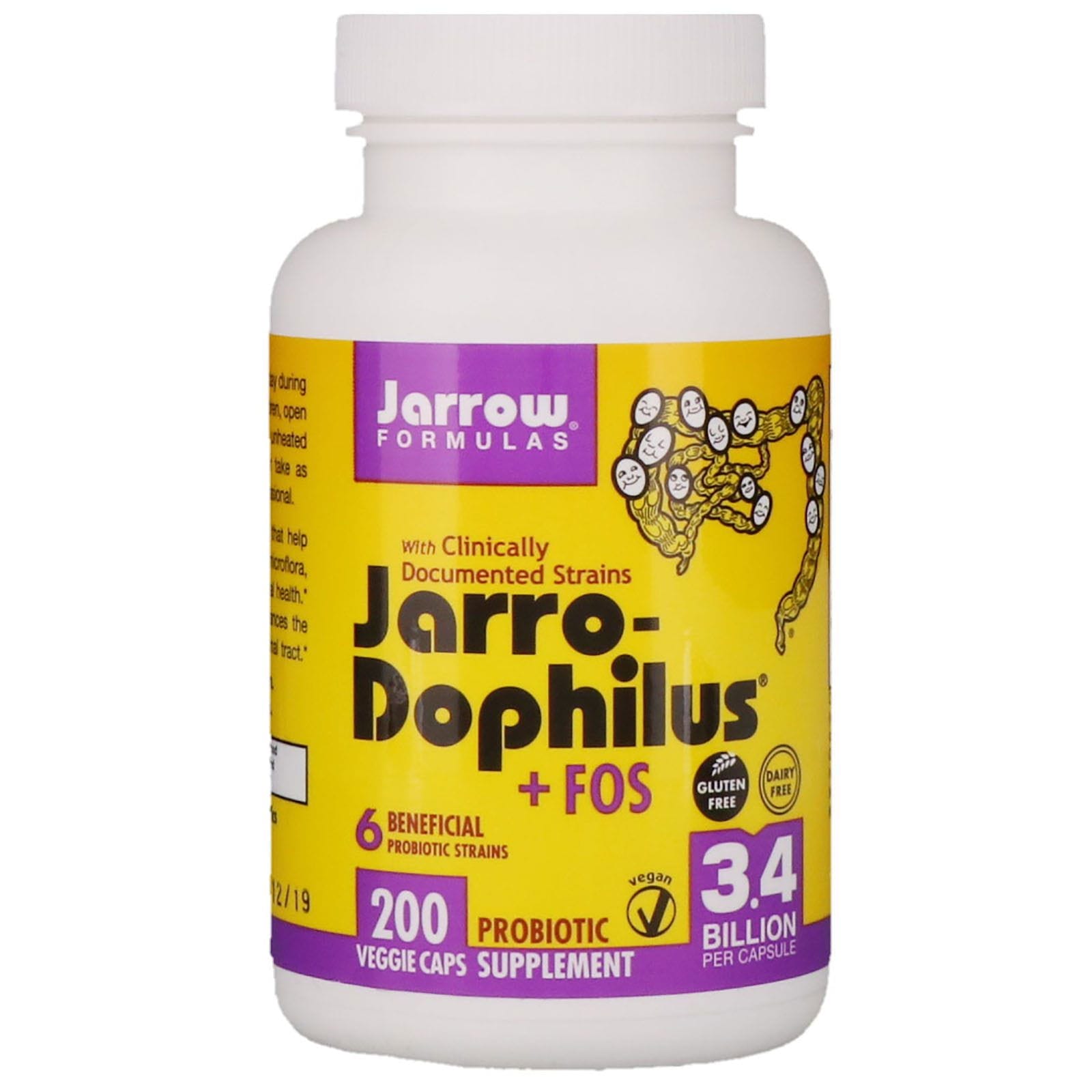 Jarrow Formulas, Jarro-Dophilus + FOS, 200 cápsulas (Ice)