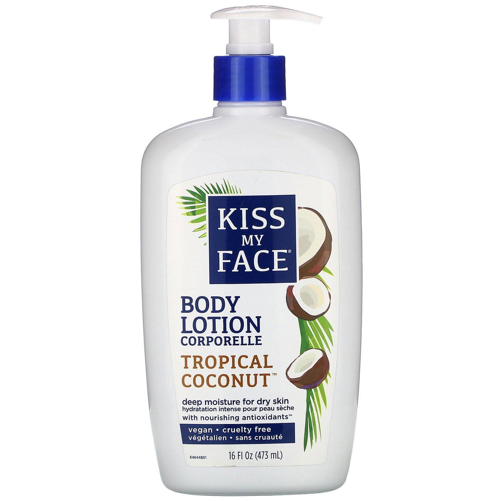 Kiss My Face, Loción corporal, vegana, coco tropical, 16 fl oz (473 ml)