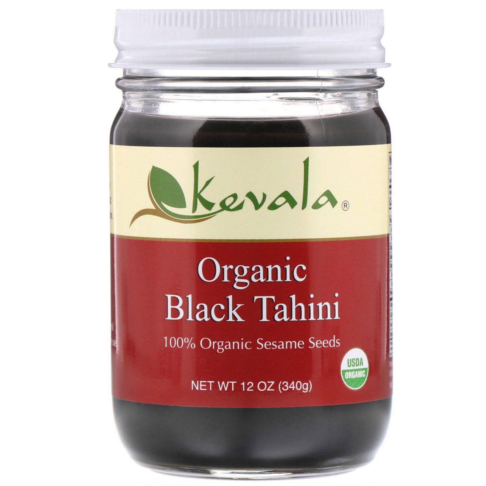Kevala, Tahini Negro Orgánico, 12 oz (340 g)