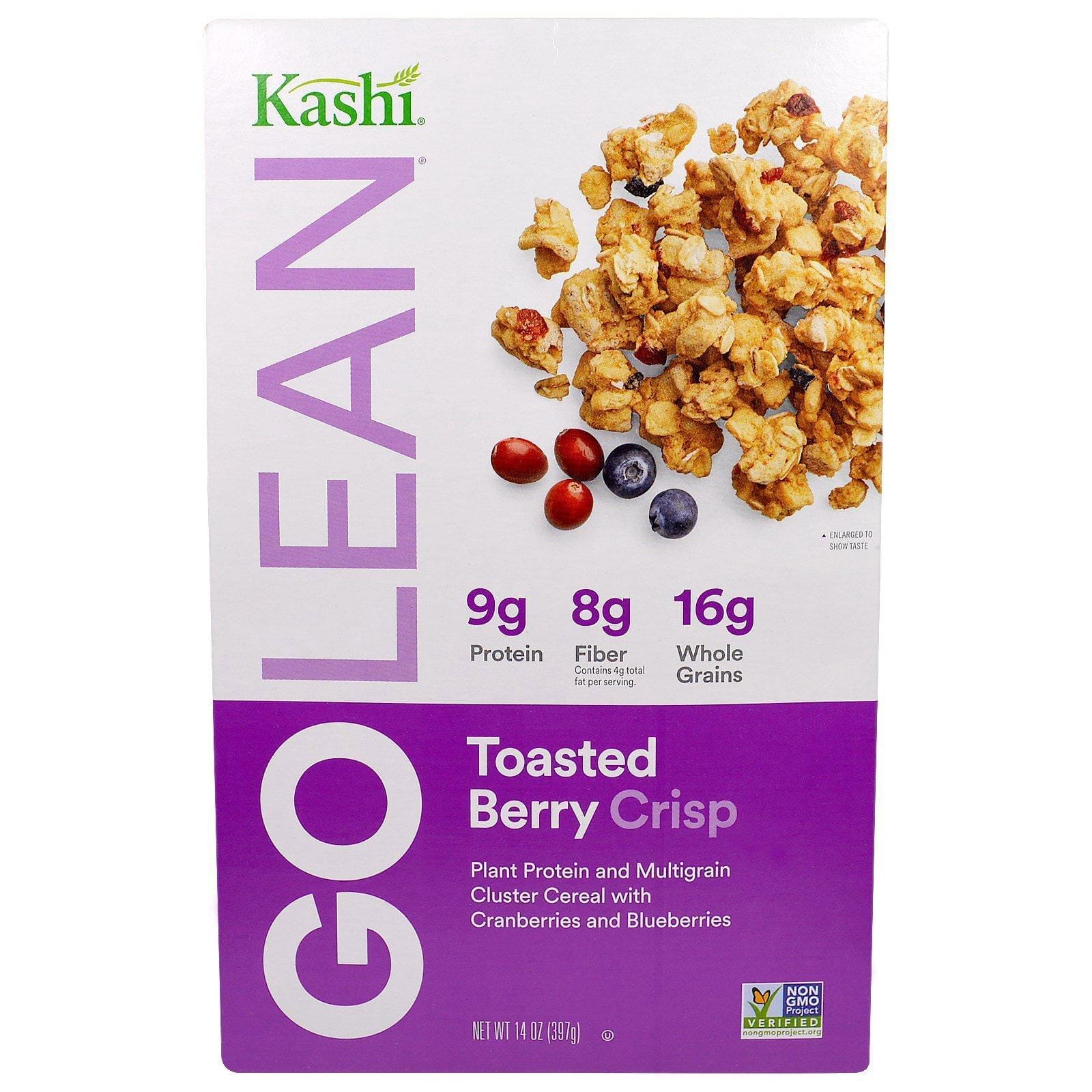 Kashi, GoLean Crisp!, cereal multigranos naturalmente endulzado sabor frutos del bosque tostado, 14 oz (397 g)