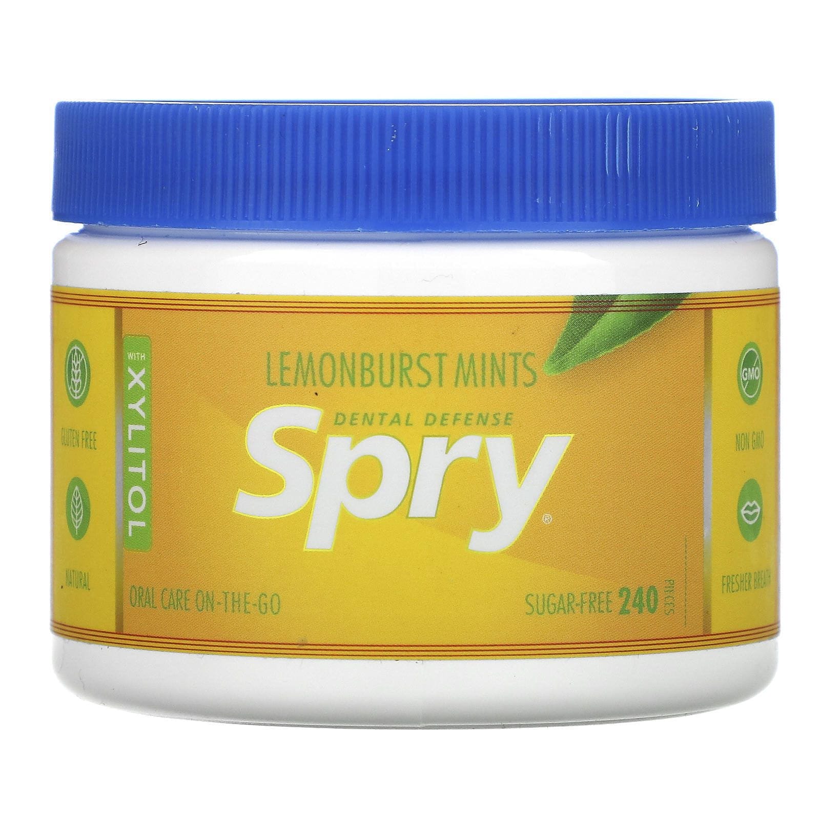 Xlear, Spry, Dental Defense Mints with Xylitol, Lemonburst, 240 Pieces, (144 g)