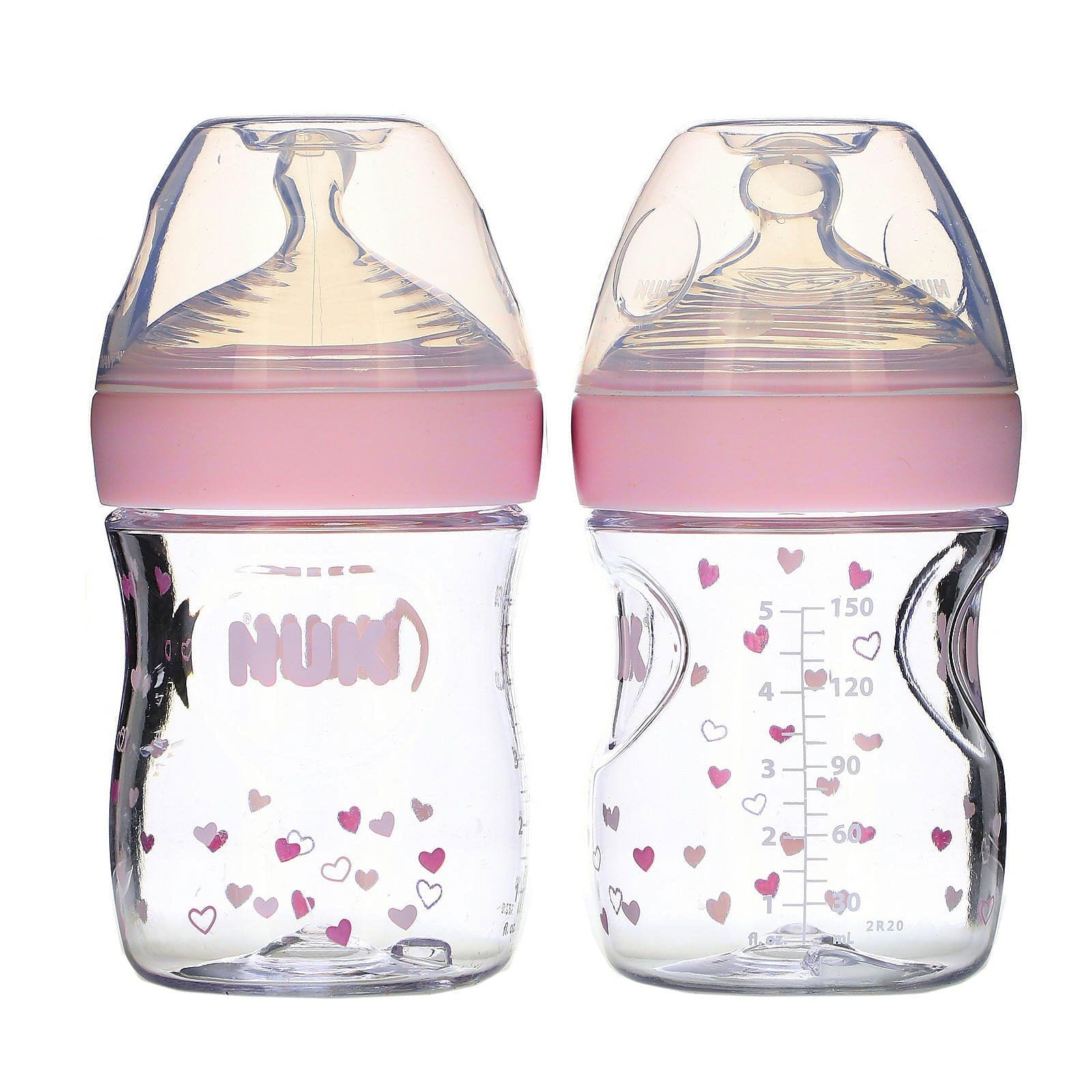NUK, Simply Natural, Biberones, Flujo lento, Desde 0 meses, 2 biberones, 150 ml (5 oz)