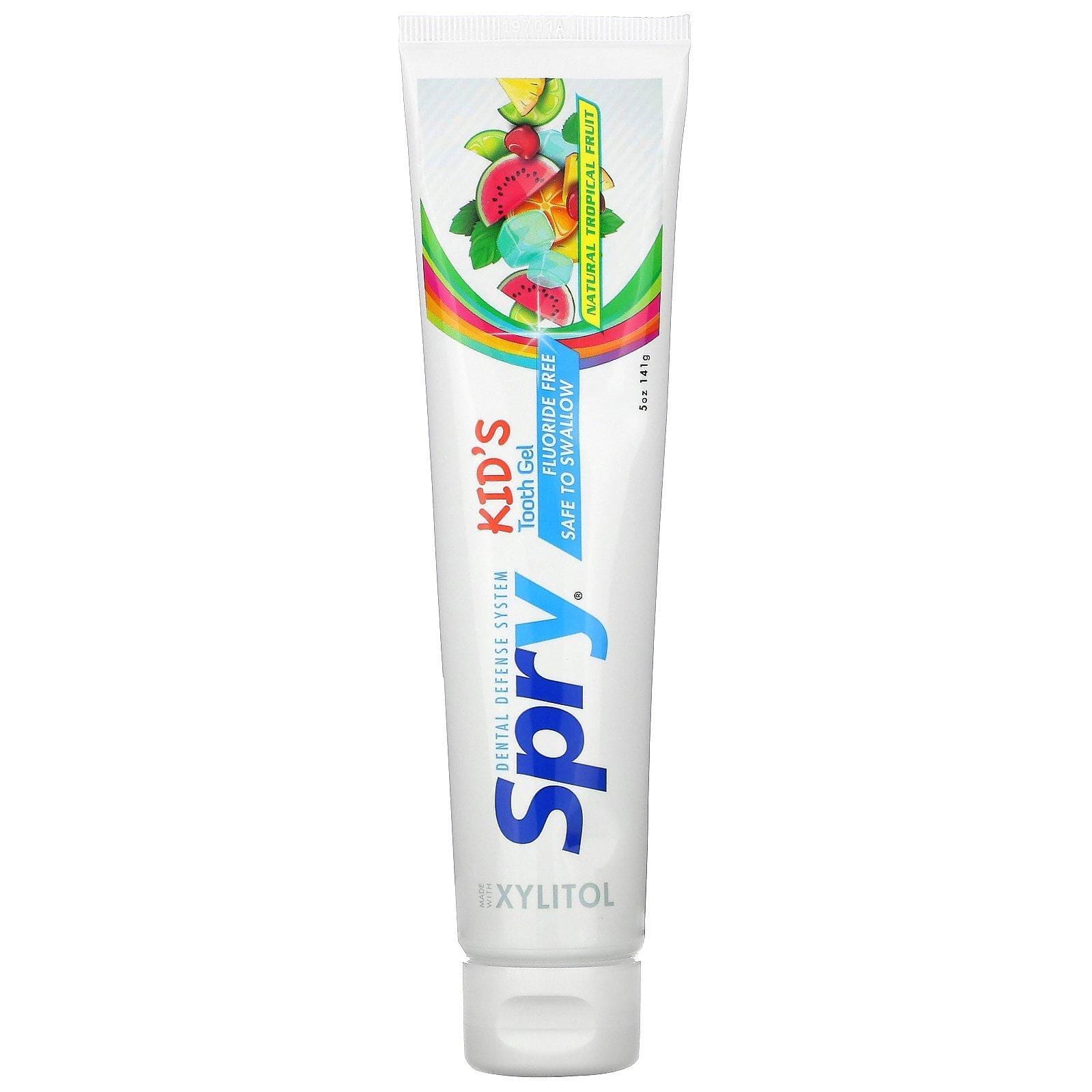 Xlear, Kid's Tooth Gel, Fluoride-Free, Natural Tropical Fruit, 5 oz (141 g)