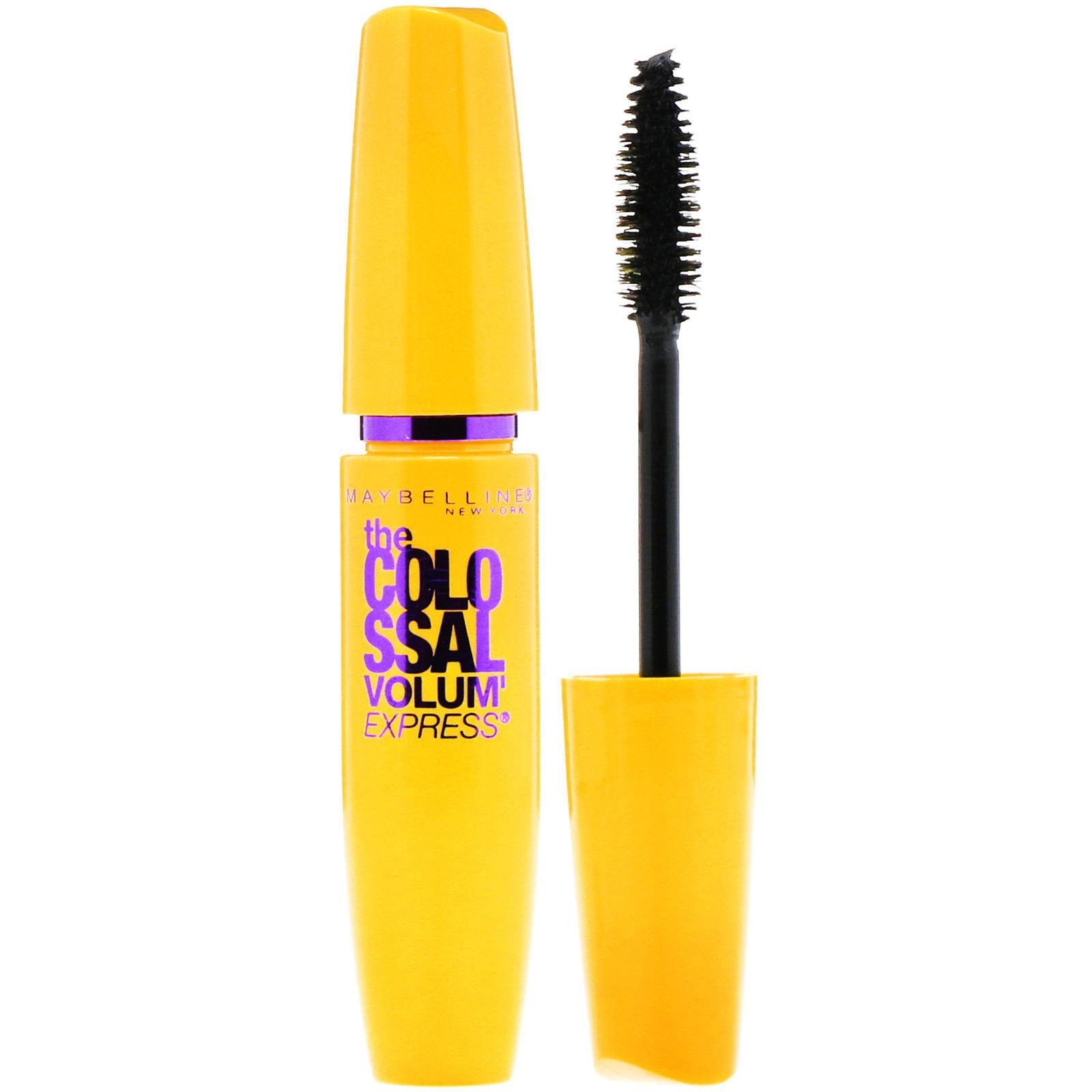 Maybelline, Volum' Express, Máscara para pestañas The Colossal, Negro glamoroso, 9,2 ml (0,31 oz. líq.)