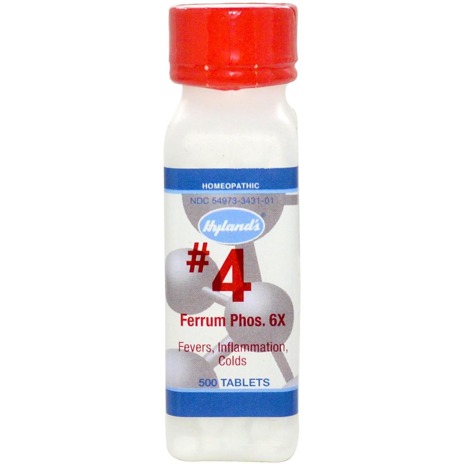 Hyland's, #4 Ferrum Phos 6X, 500 Tablets