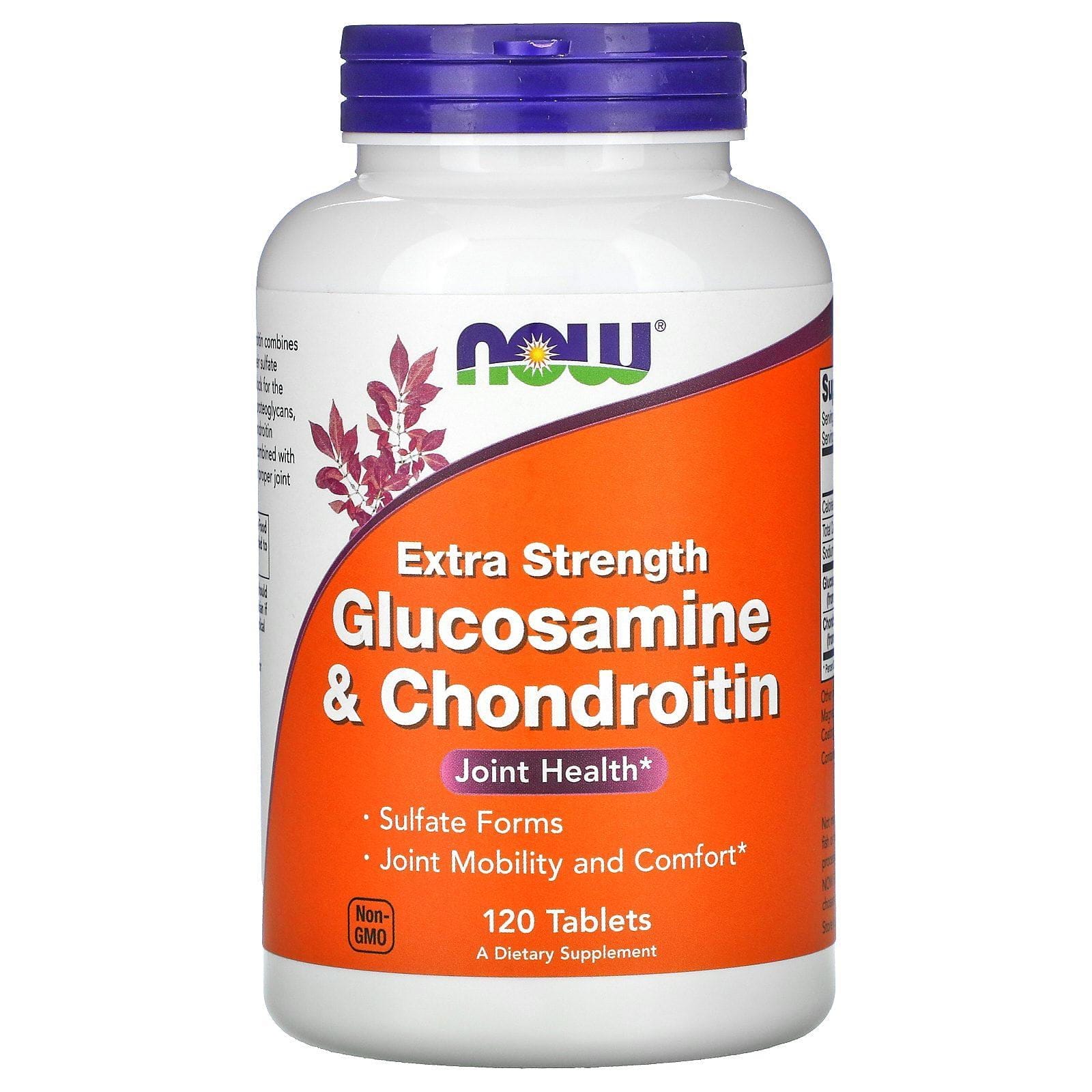 Now Foods, Glucosamina y condroitina, extra fuerza, 120 comprimidos