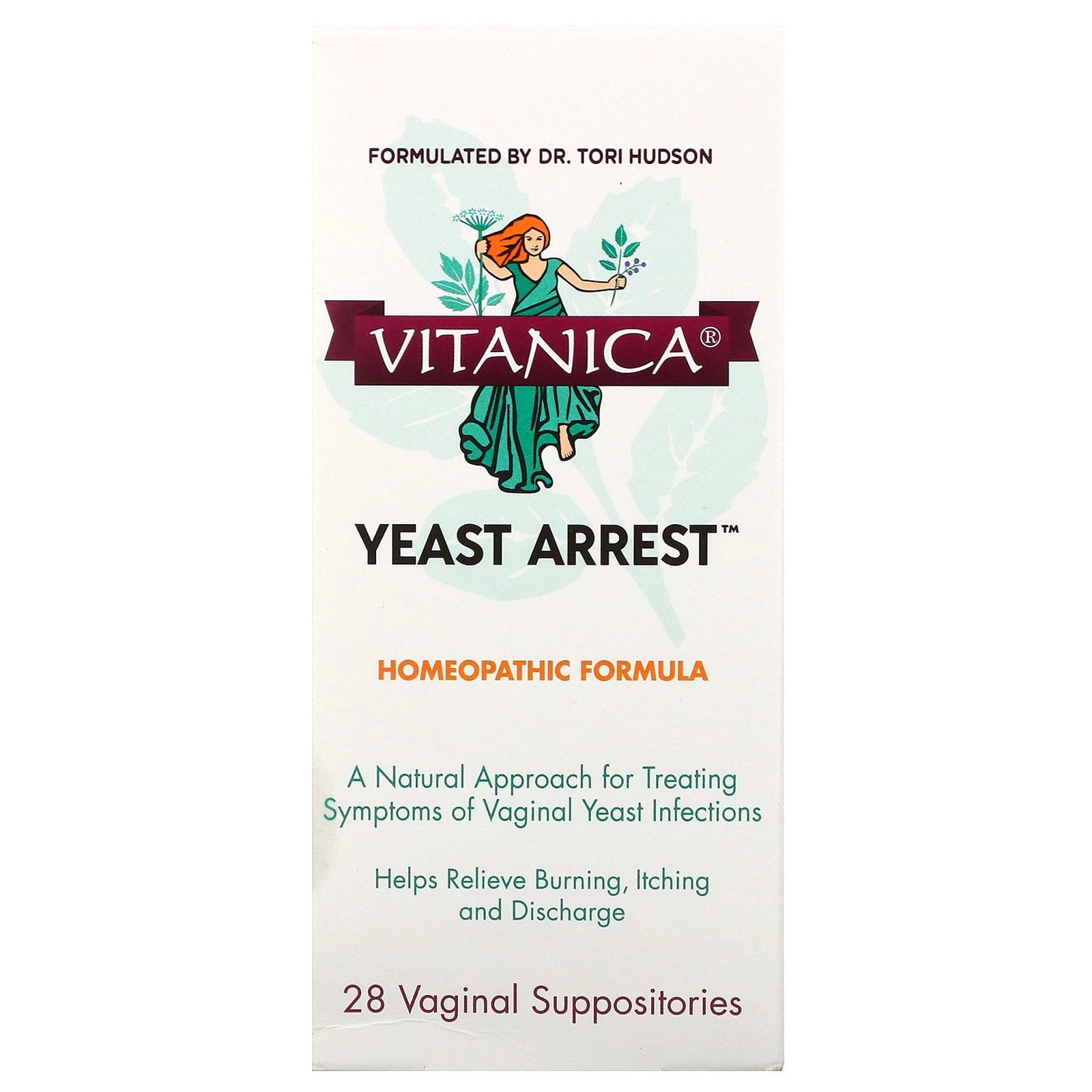 Vitanica, Eliminación de hongos, Apoyo vaginal, 28 supositorios vaginales