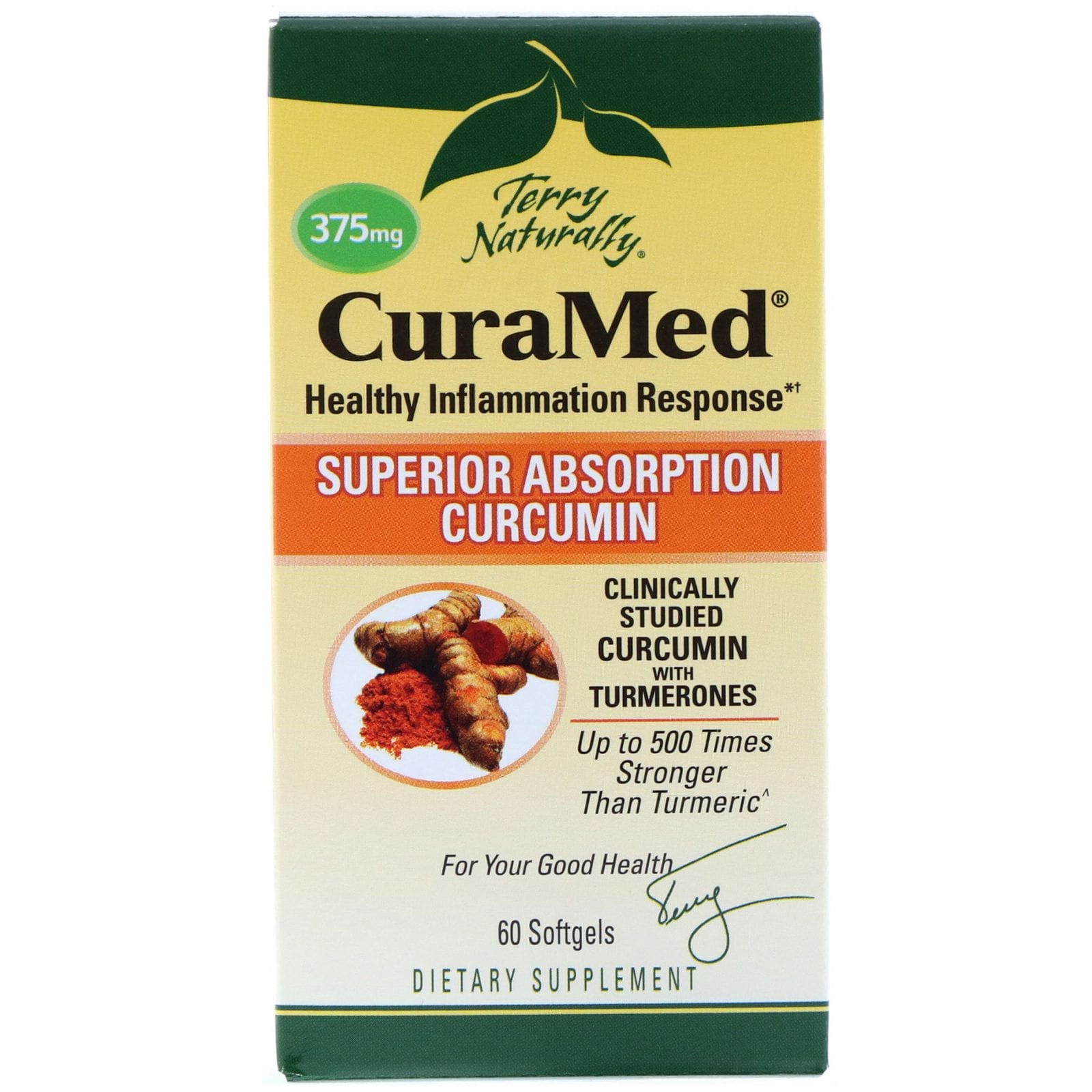 Terry Naturally, Terry Naturally, CuraMed, 375 mg, 60 Pastillas Blandas de Gel