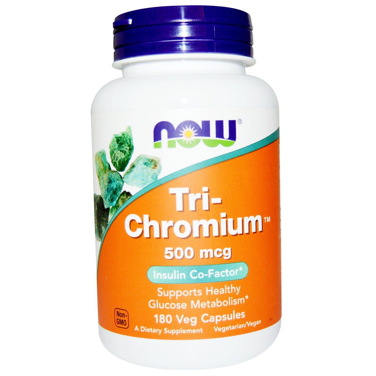 Now Foods, Tri-Chromium, 500 mcg, 180 Veg Capsules