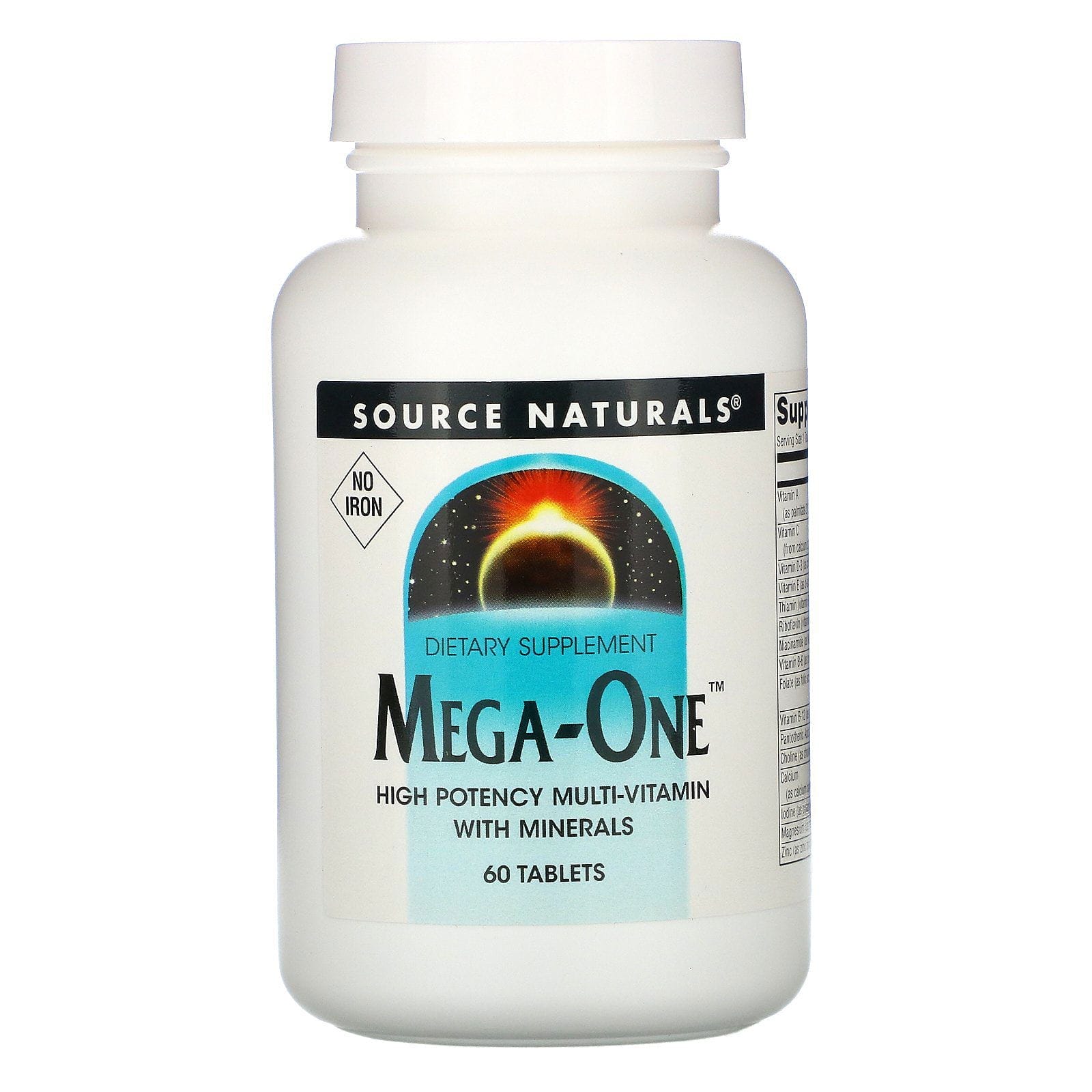 Source Naturals, Mega-One, sin hierro, 60 tabletas