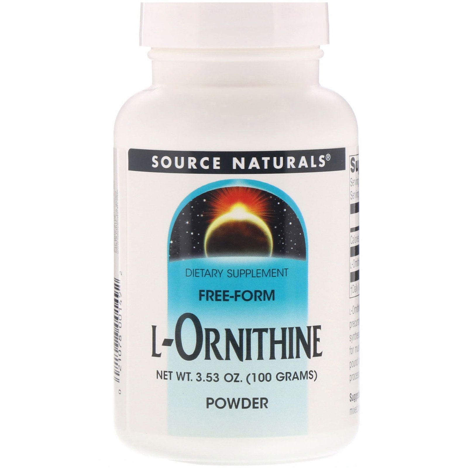 Source Naturals, L-Ornitina en polvo, 3.53 oz (100 g)