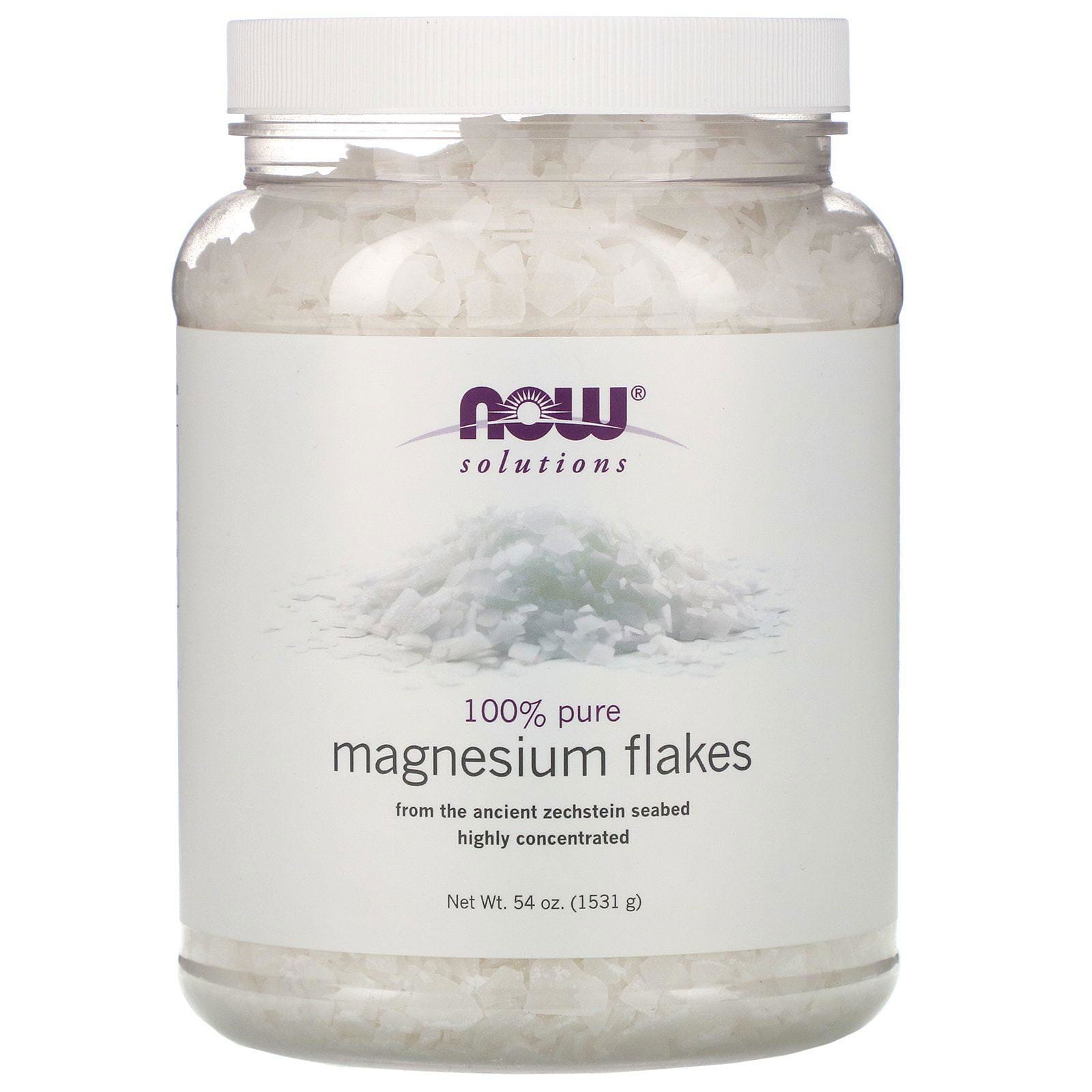 Now Foods, Solutions, Copos de magnesio, 100% puros, 54 oz (1531 g)