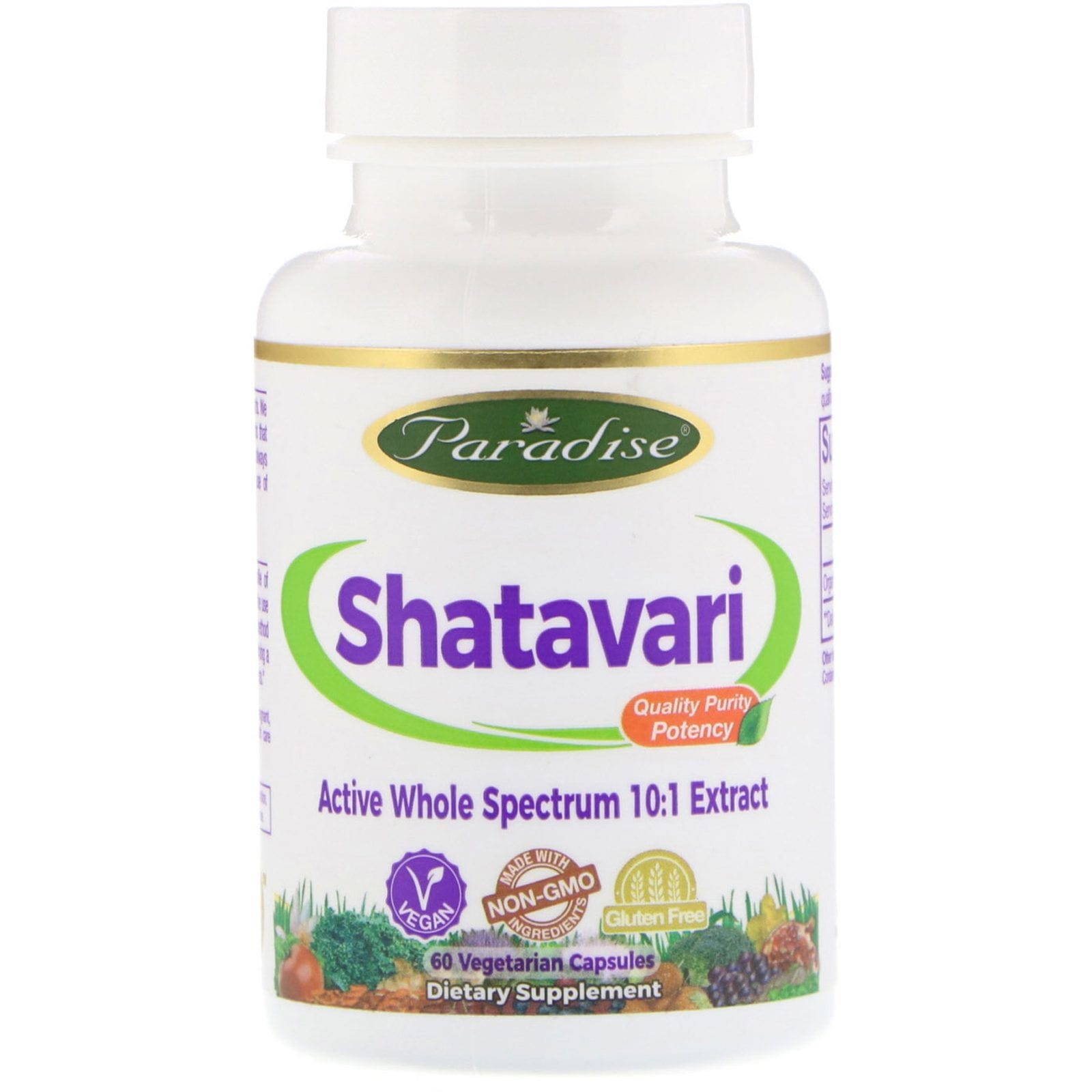 Paradise Herbs, Organics, Shatavari, 60 Cápsulas Vegetales