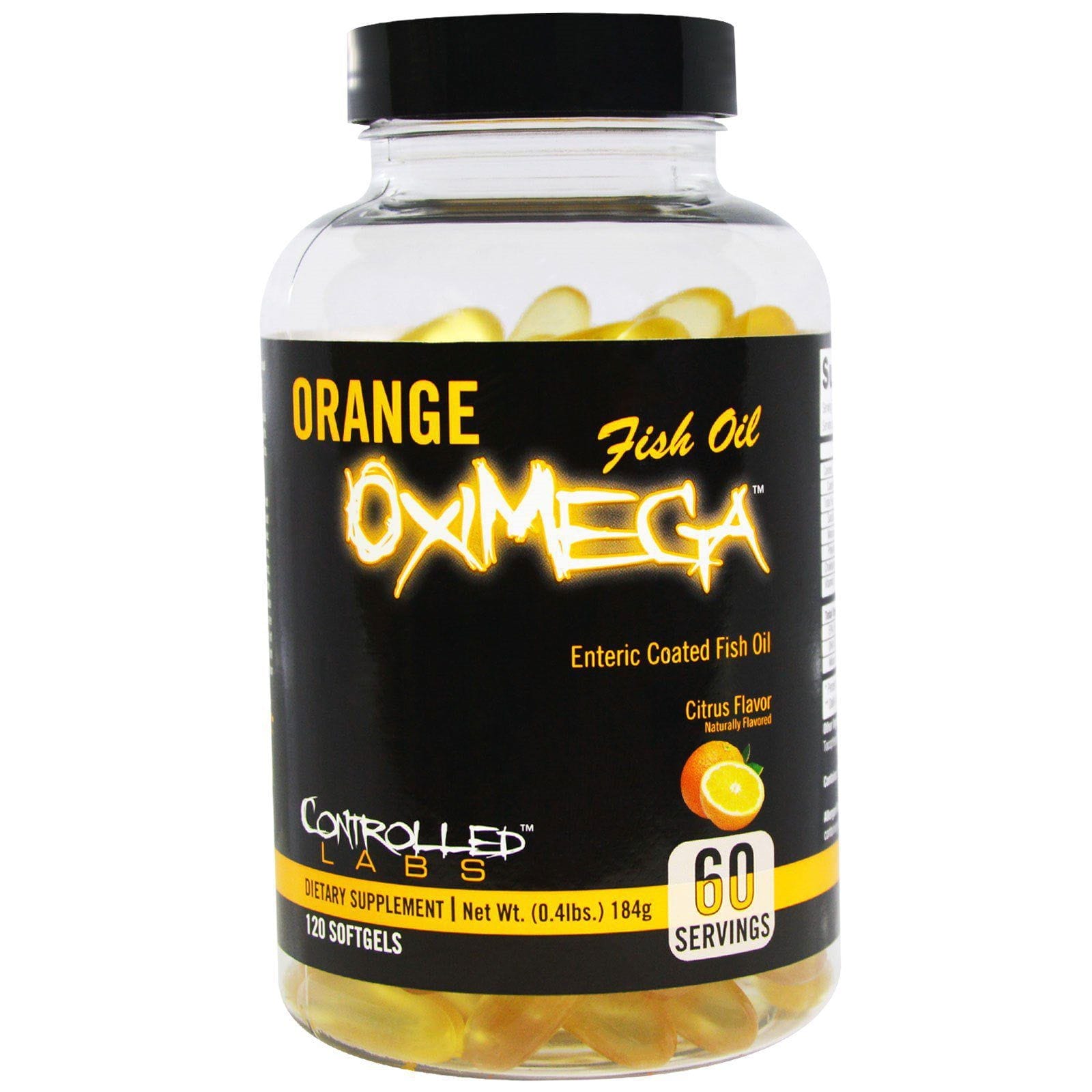 Controlled Labs, Aceite de pescado OxiMega de naranja, sabor cítrico, 120 Softgels