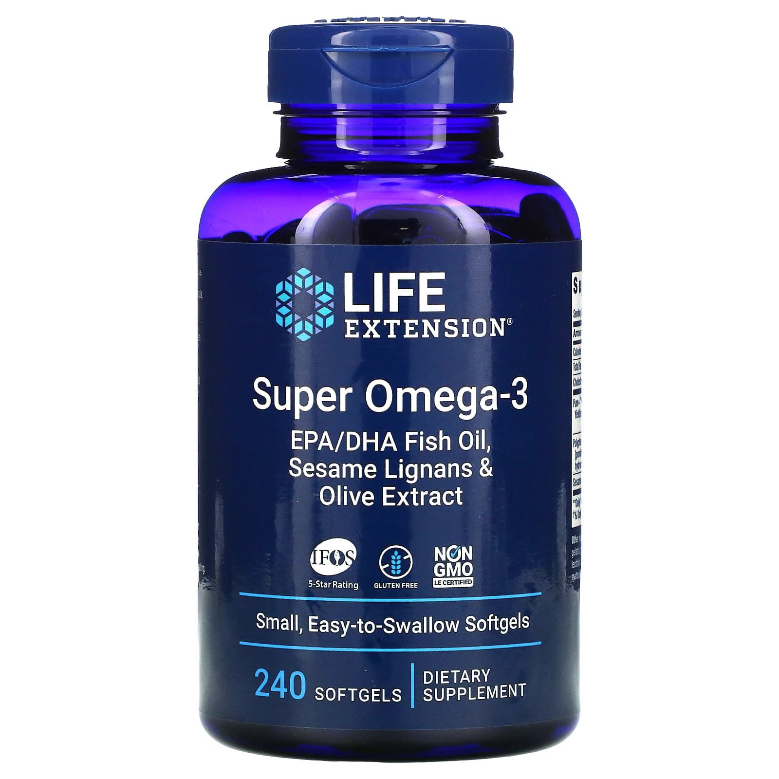 Life Extension, Super omega-3, 240 cápsulas blandas