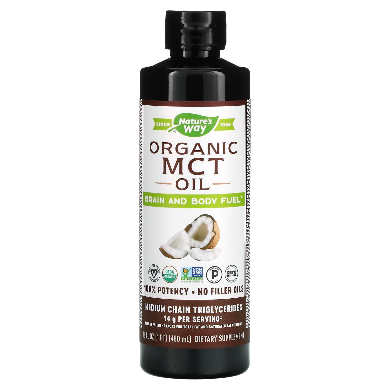 Nature's Way, Aceite de MCT orgánico, 480 ml (16 oz. líq.)
