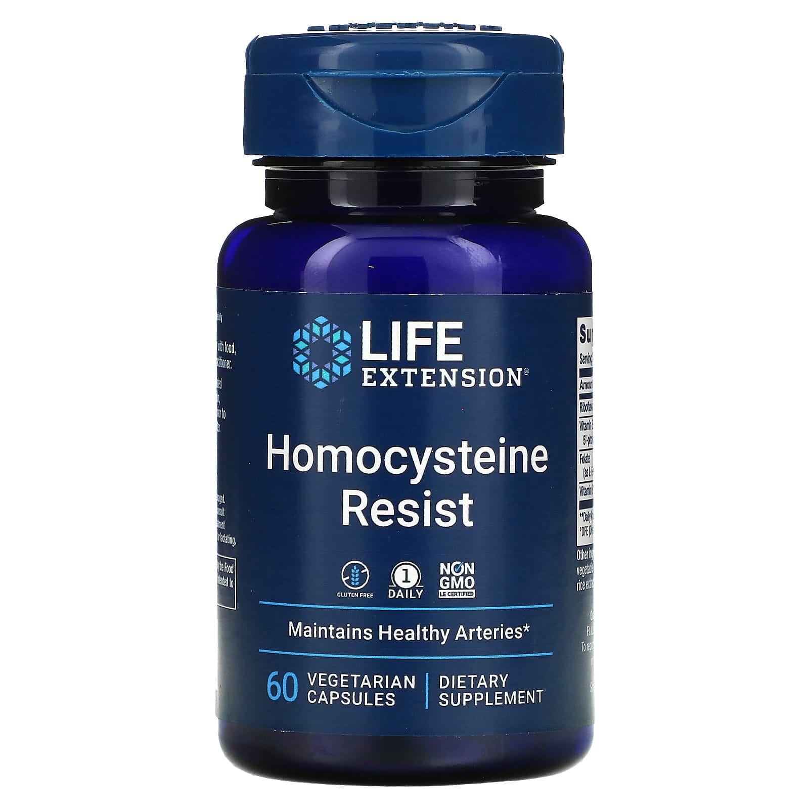 Life Extension, Refuerzo de homocisteína, Suplemento alimentario, 60 cápsulas vegetales