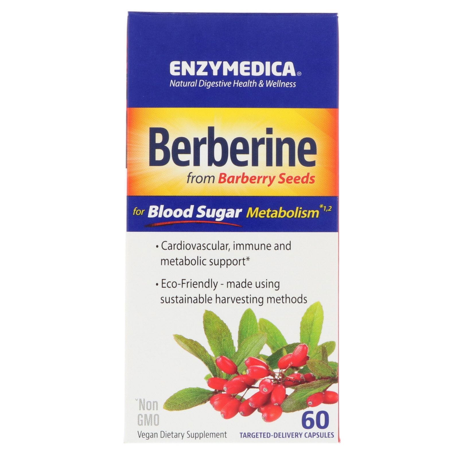 Enzymedica, Berberine, 60 cápsulas