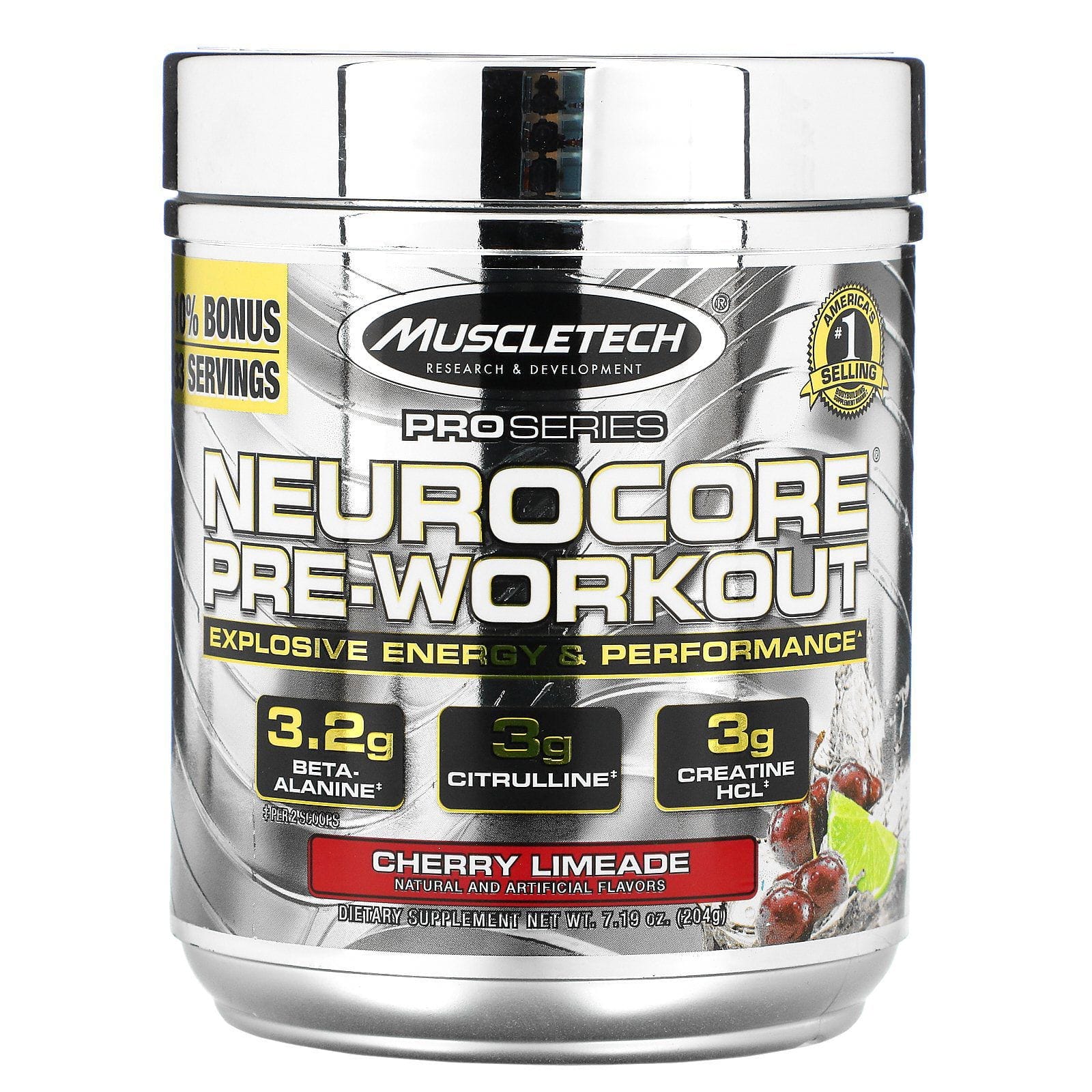 Muscletech, ProSeries, Neurocore, Pre-Workout, Cherry Limeade, 7.19 oz (204 g)