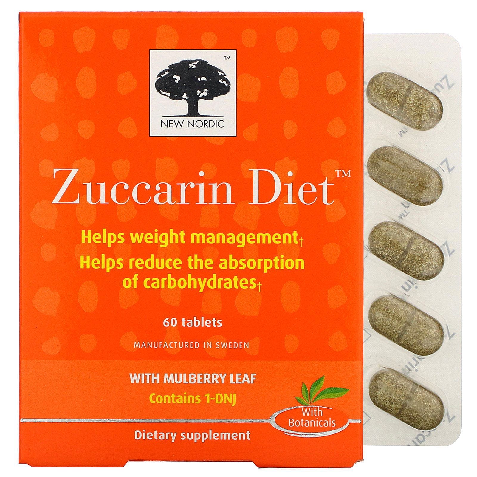 New Nordic, Dieta zucarina, 60 tabletas