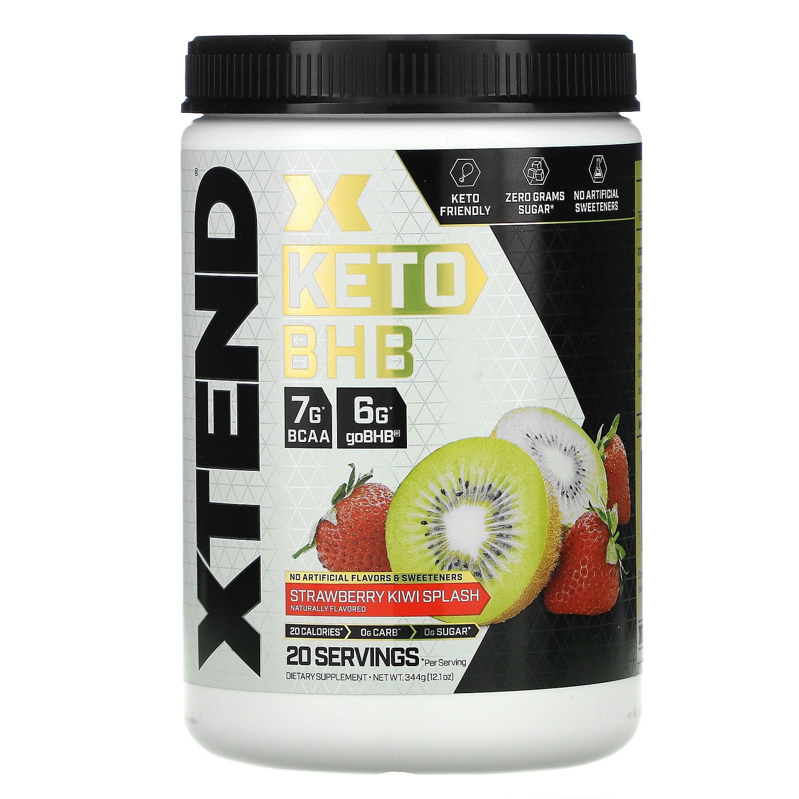 Xtend, BHB cetogénico, Salpicadura de fresa y kiwi, 344 g (12,1 oz)