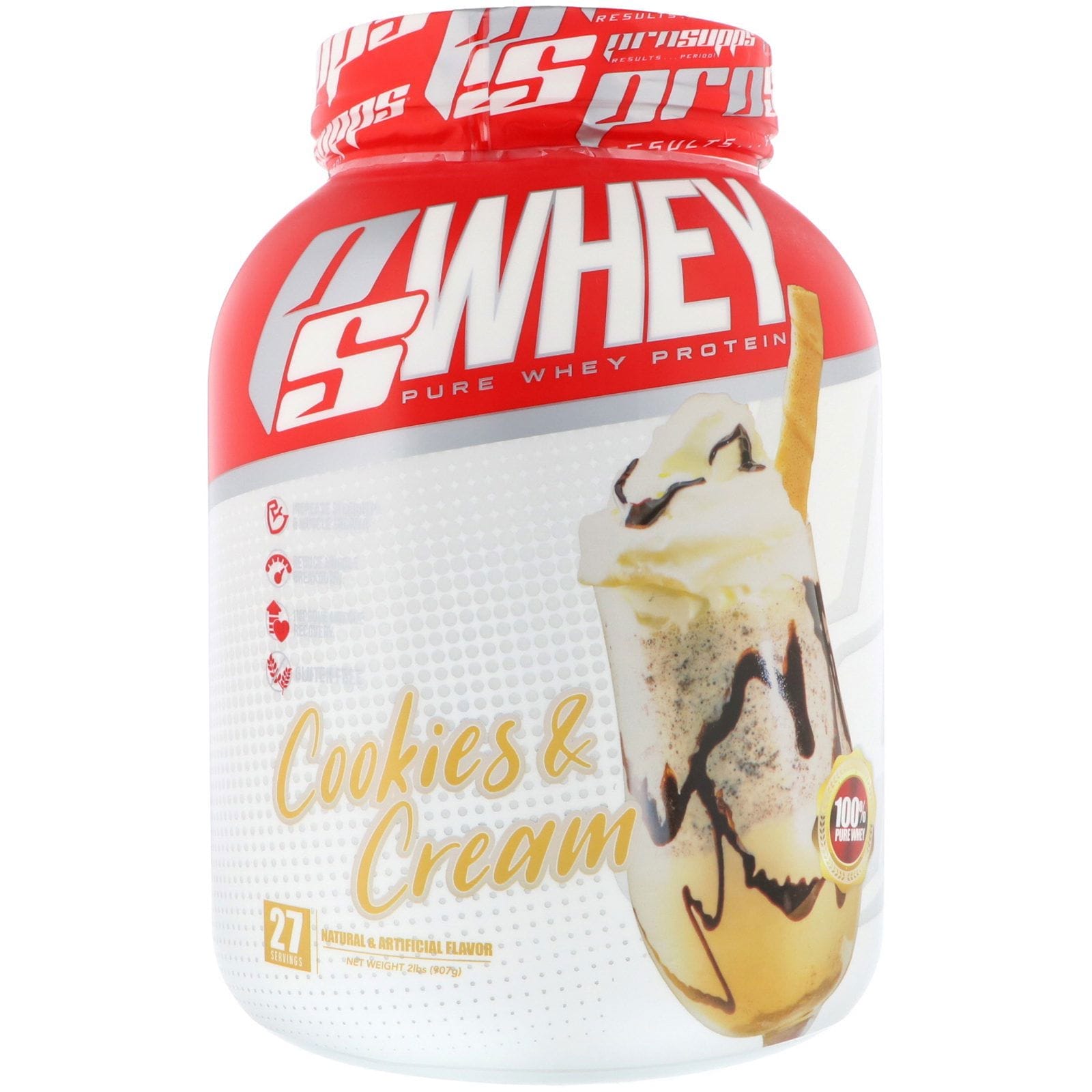ProSupps, Suero de leche PS, galletas y crema, 2 lb (907 g)