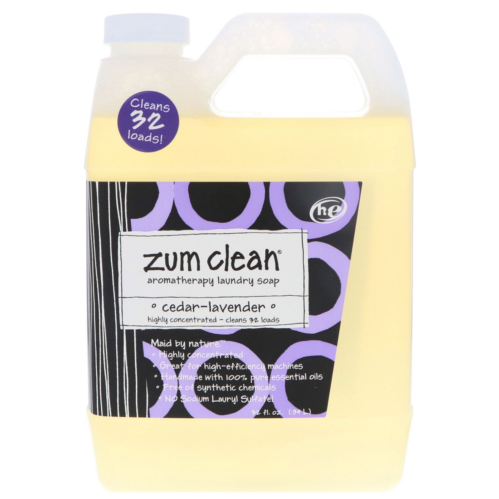 Indigo Wild, Zum Clean, Jabón para lavar de aromaterapia, Cedro-Lavanda, 32 fl oz (0,94 L)