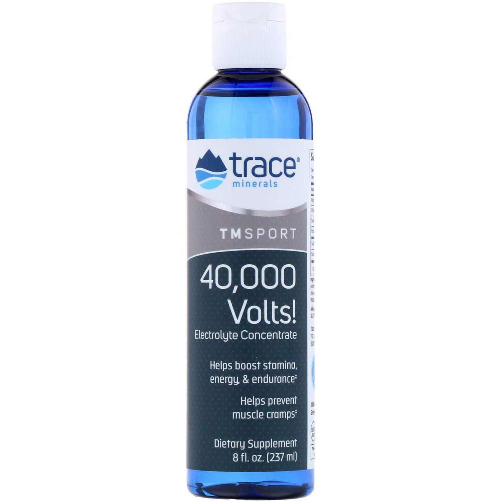 Trace Minerals Research, 40,000 Volts! Concentrado de Electrolitos, 8 fl oz (237 ml)