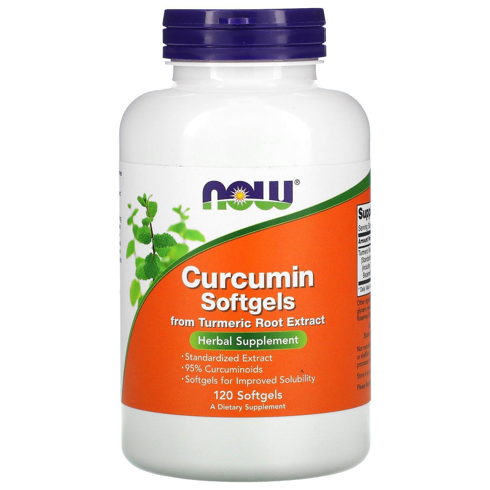 Now Foods, Cápsulas blandas con curcumina, 120 cápsulas blandas