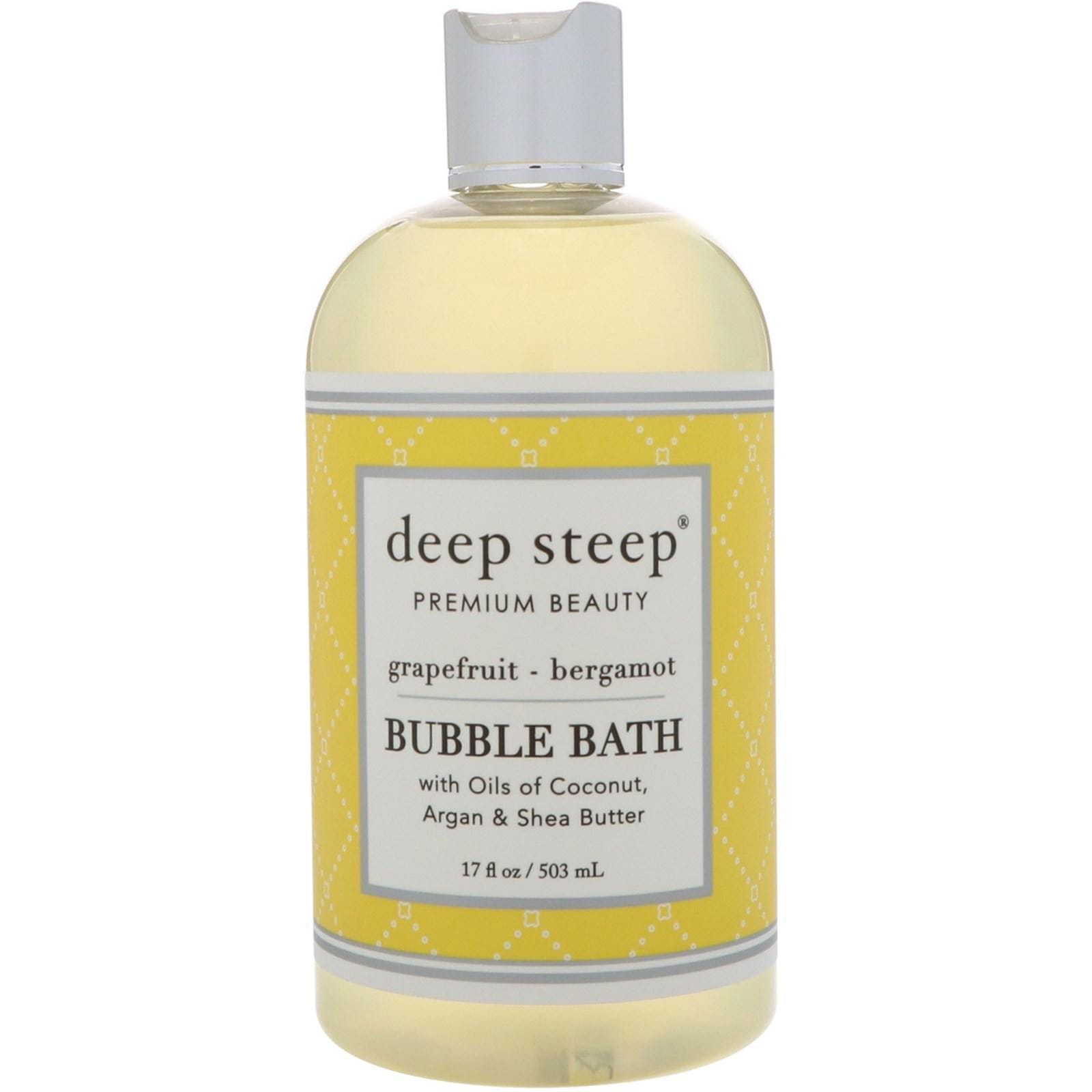Deep Steep, Baño de burbujas, pomelo - bergamota, 17 fl oz (503 ml)