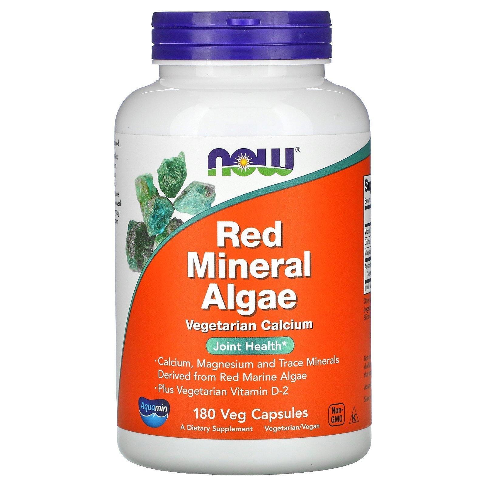 Now Foods, Algas Rojas Minerales, 180 Cápsulas Vegetarianas