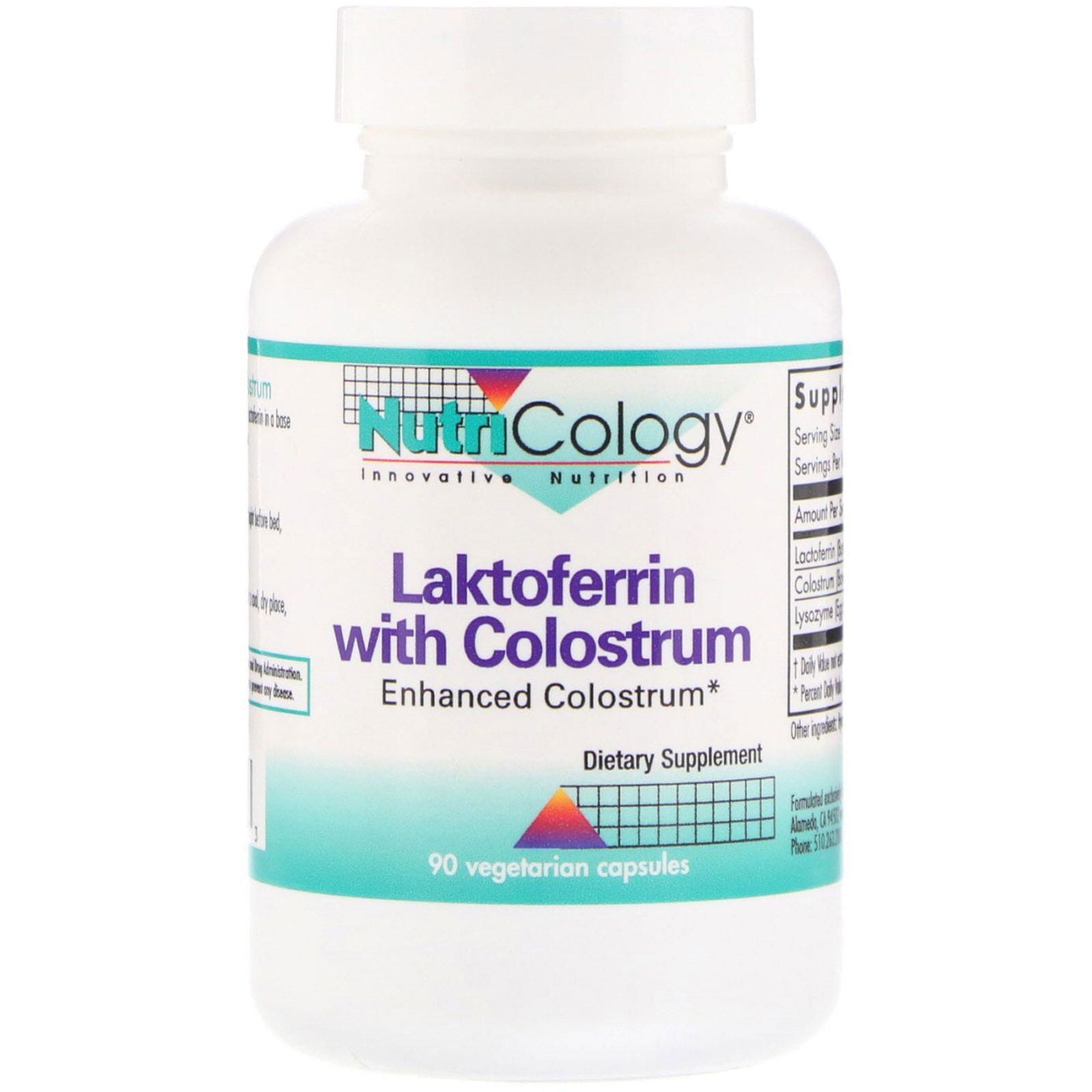 Nutricology, Lactoferrina con Calostro, 90 cápsulas vegetarianas