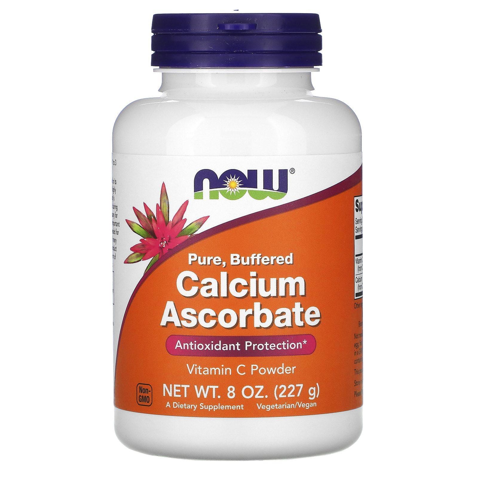Now Foods, Ascorbato de Calcio Puro, Polvo de Vitamina C, 227 g (8 onzas)