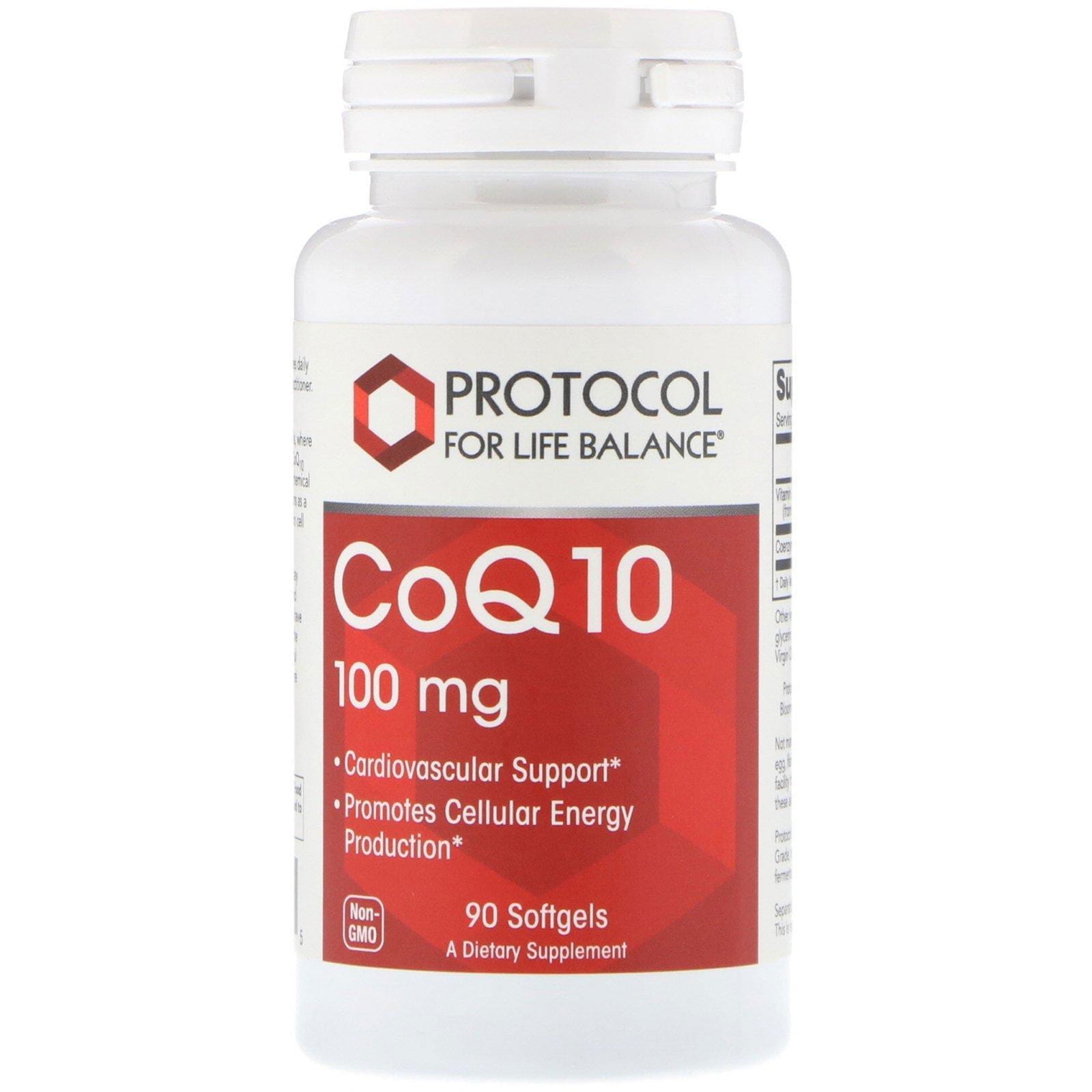 Protocol for Life Balance, CoQ10, 100 mg, 90 cápsulas blandas