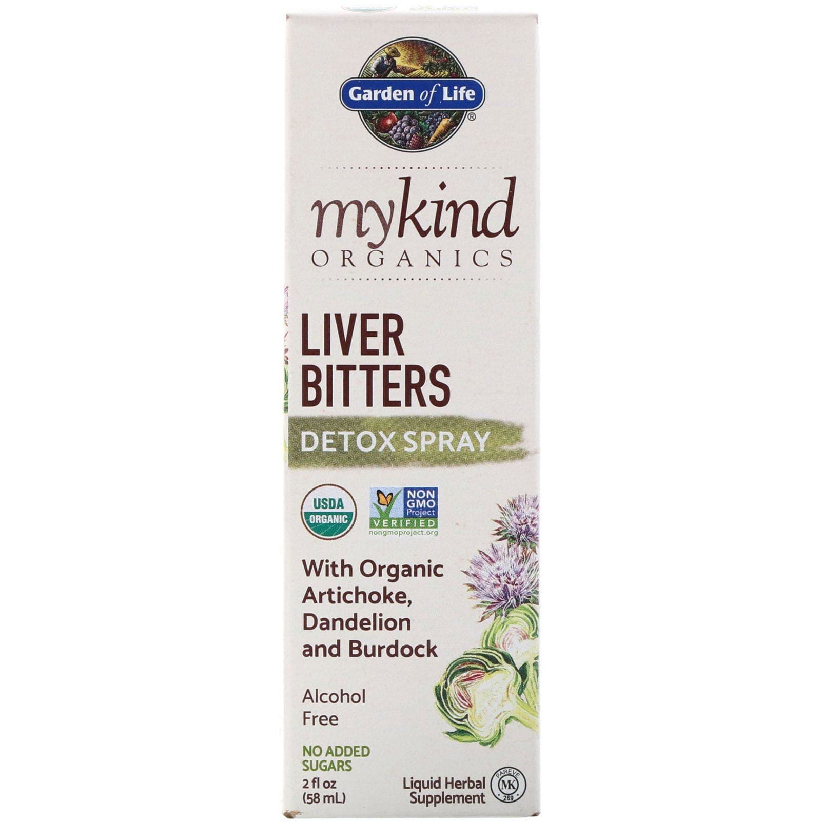 Garden of Life, MiTipo orgánico, rociador para la desintoxicación hepática, 2 fl. oz. (58 ml.)