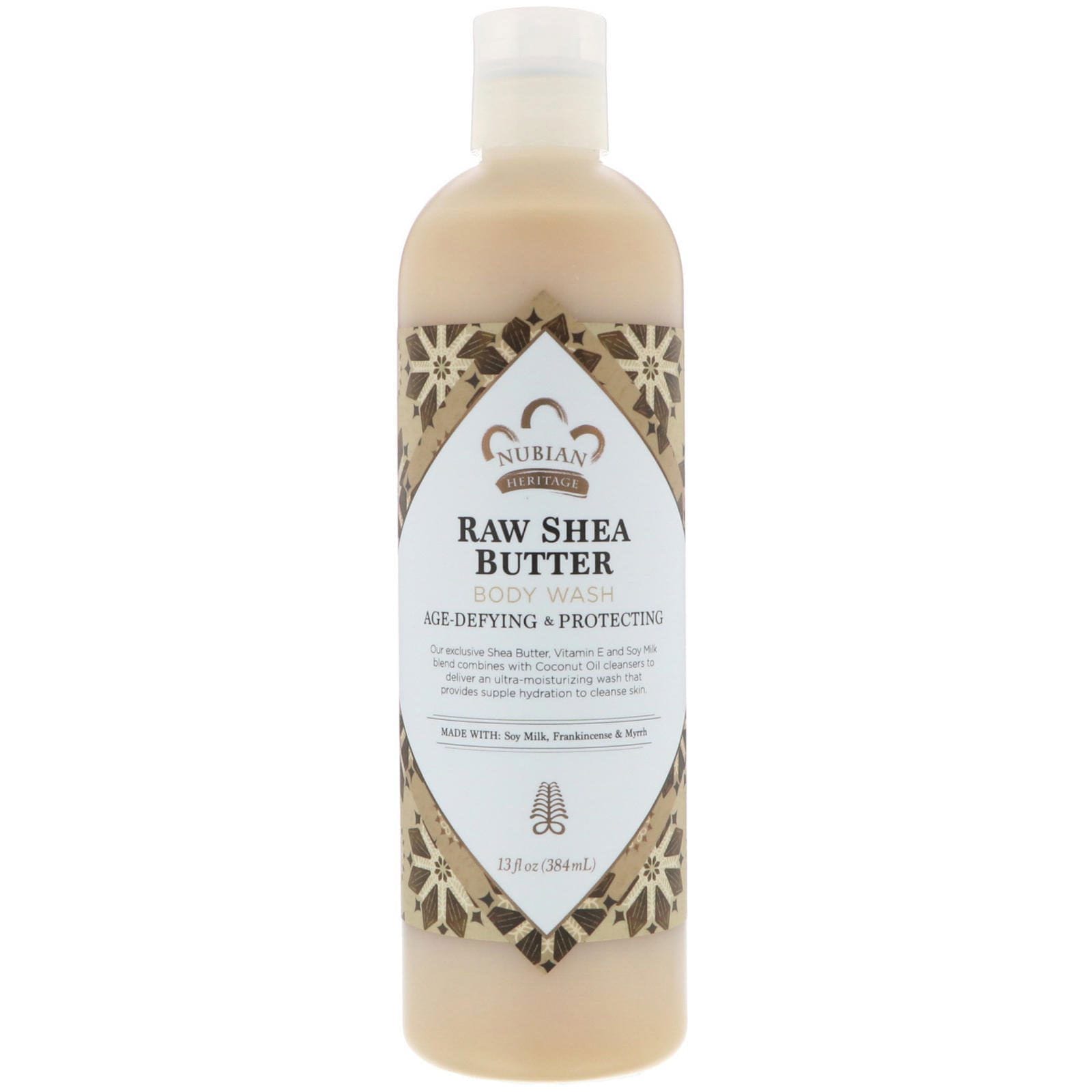 Nubian Heritage, Gel de Ducha, Manteca de Karité Cruda, 13 fl oz (384 ml)